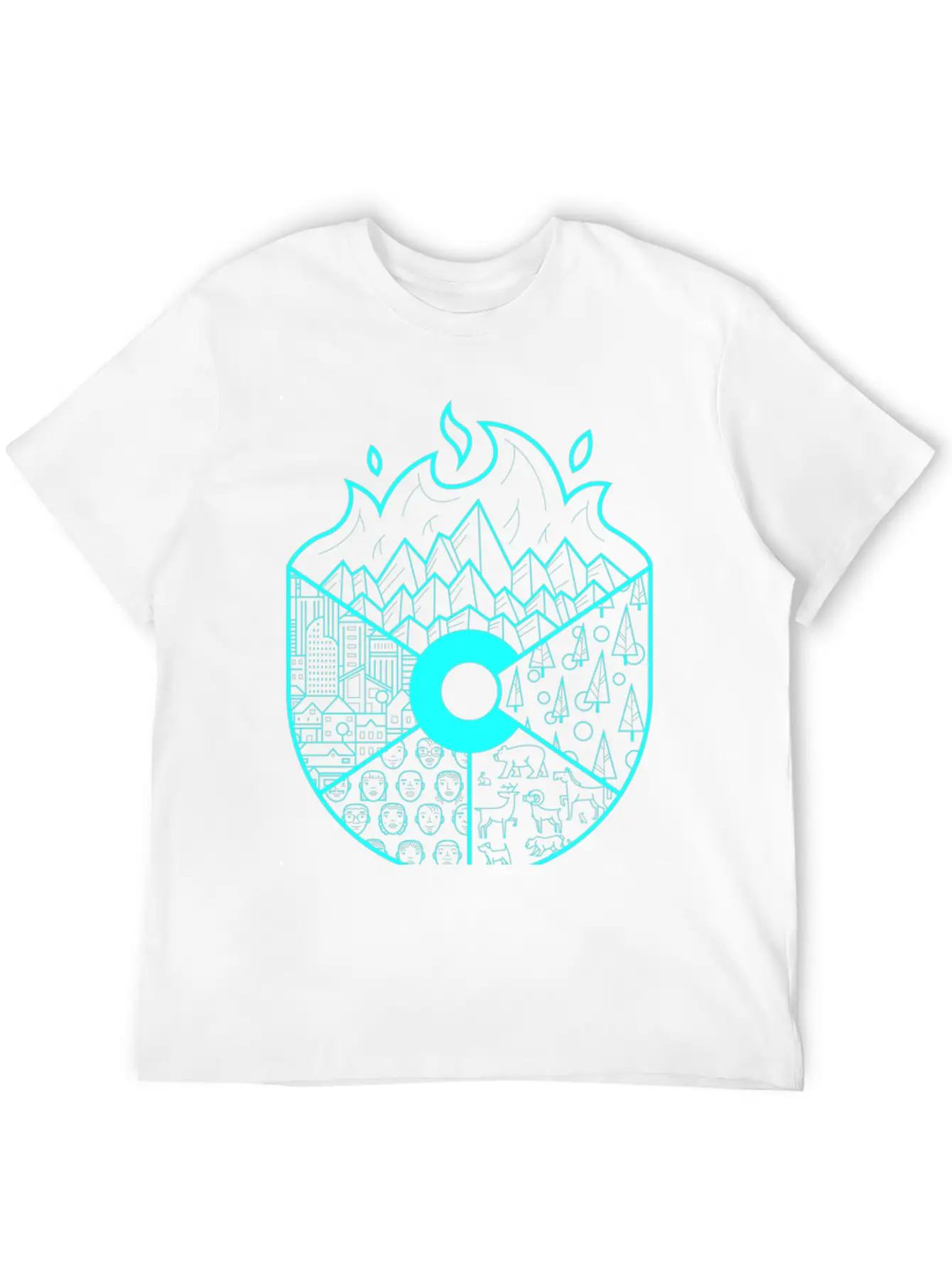 Fire Unisex Short Sleeve Soft Cotton T-Shirt – Casual Everyday Wear