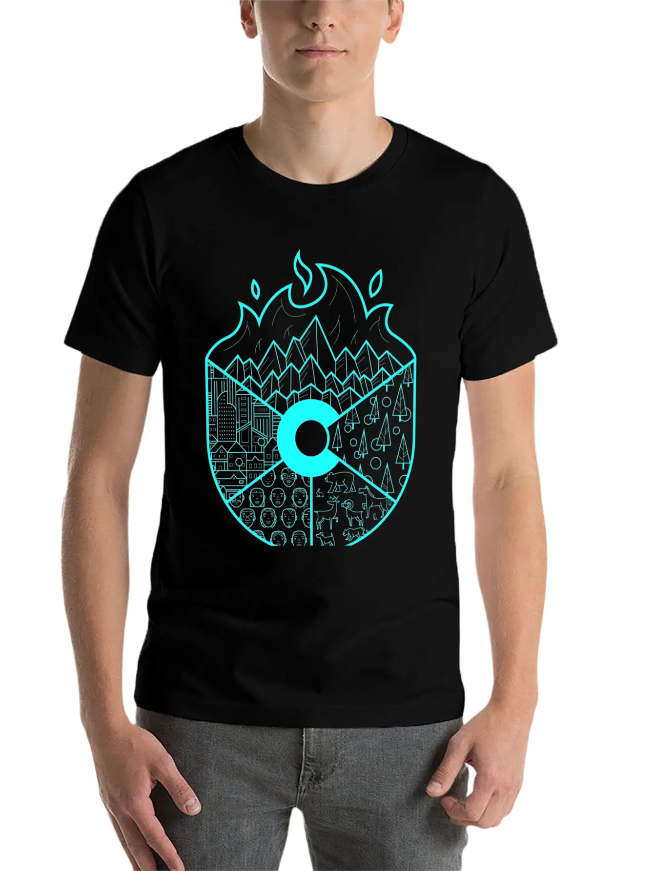 Fire Unisex Short Sleeve Soft Cotton T-Shirt – Casual Everyday Wear