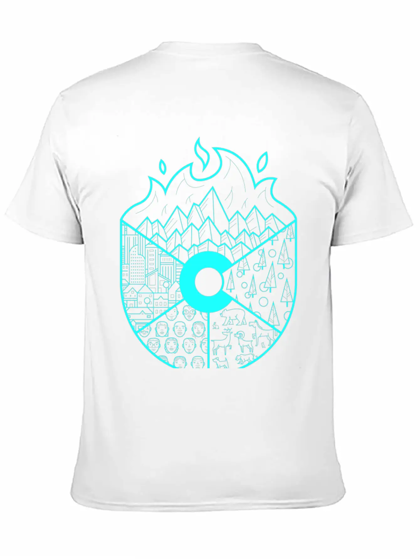 Fire Unisex Short Sleeve Soft Cotton T-Shirt – Casual Everyday Wear