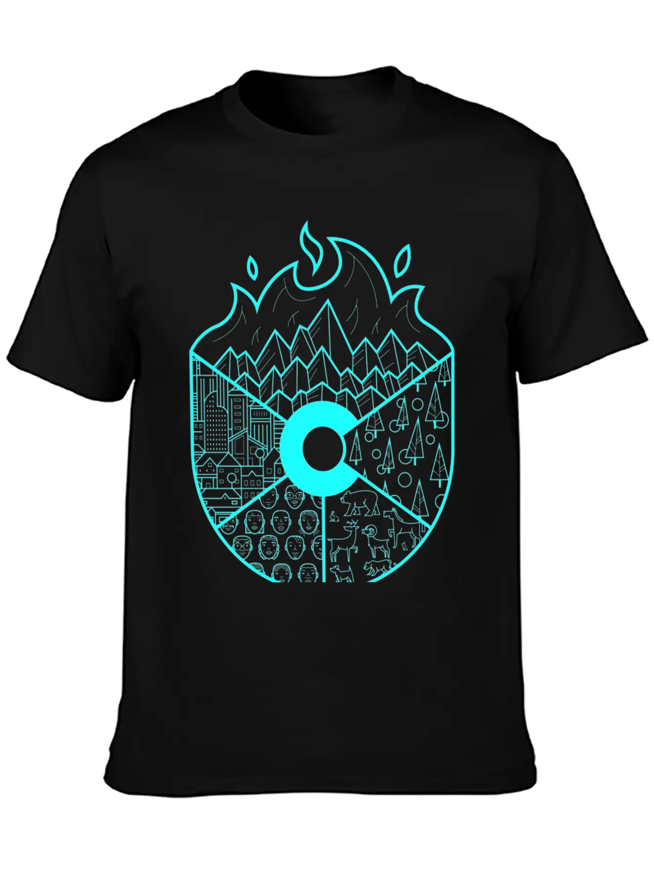 Fire Unisex Short Sleeve Soft Cotton T-Shirt – Casual Everyday Wear