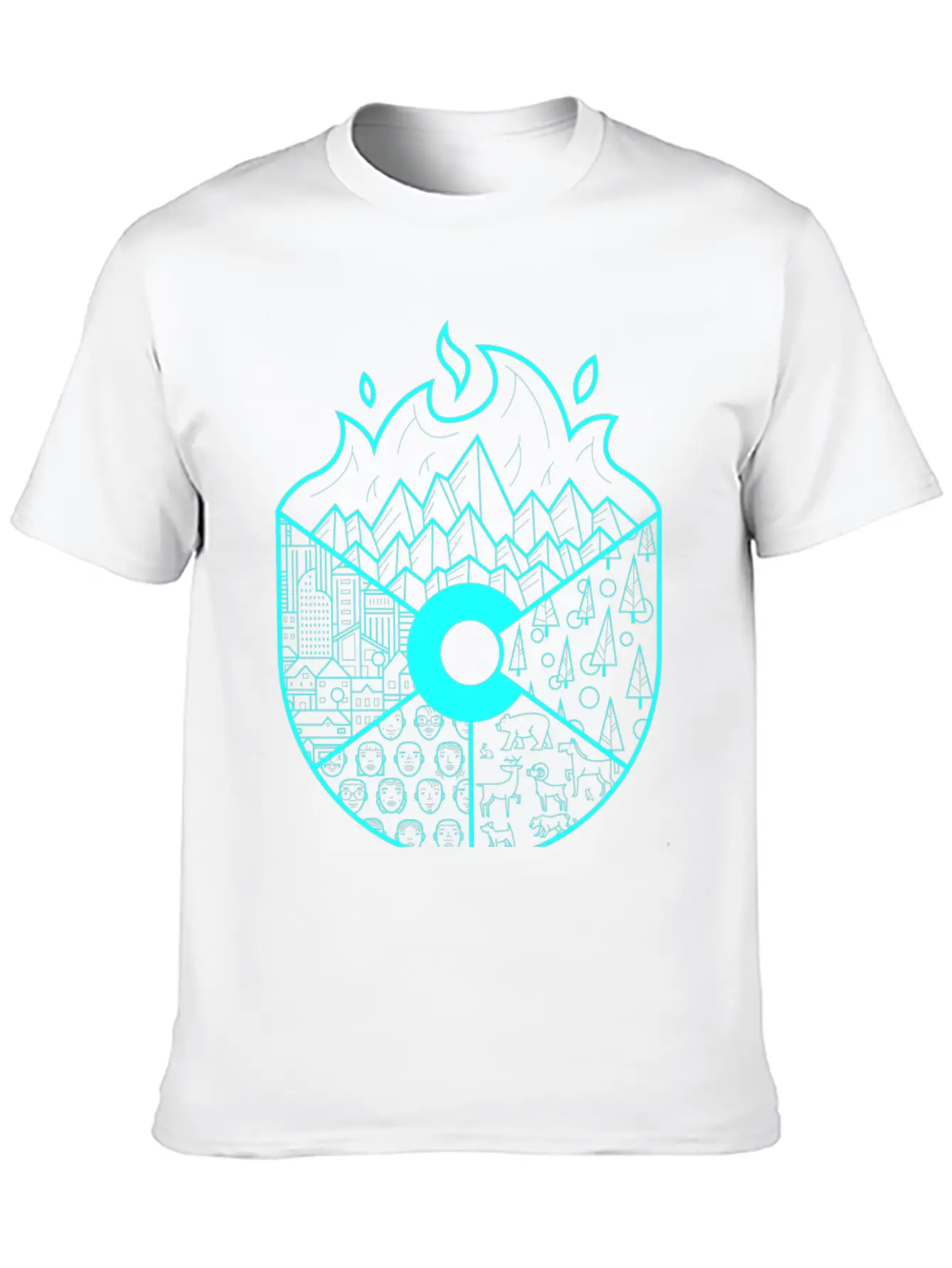 Fire Unisex Short Sleeve Soft Cotton T-Shirt – Casual Everyday Wear