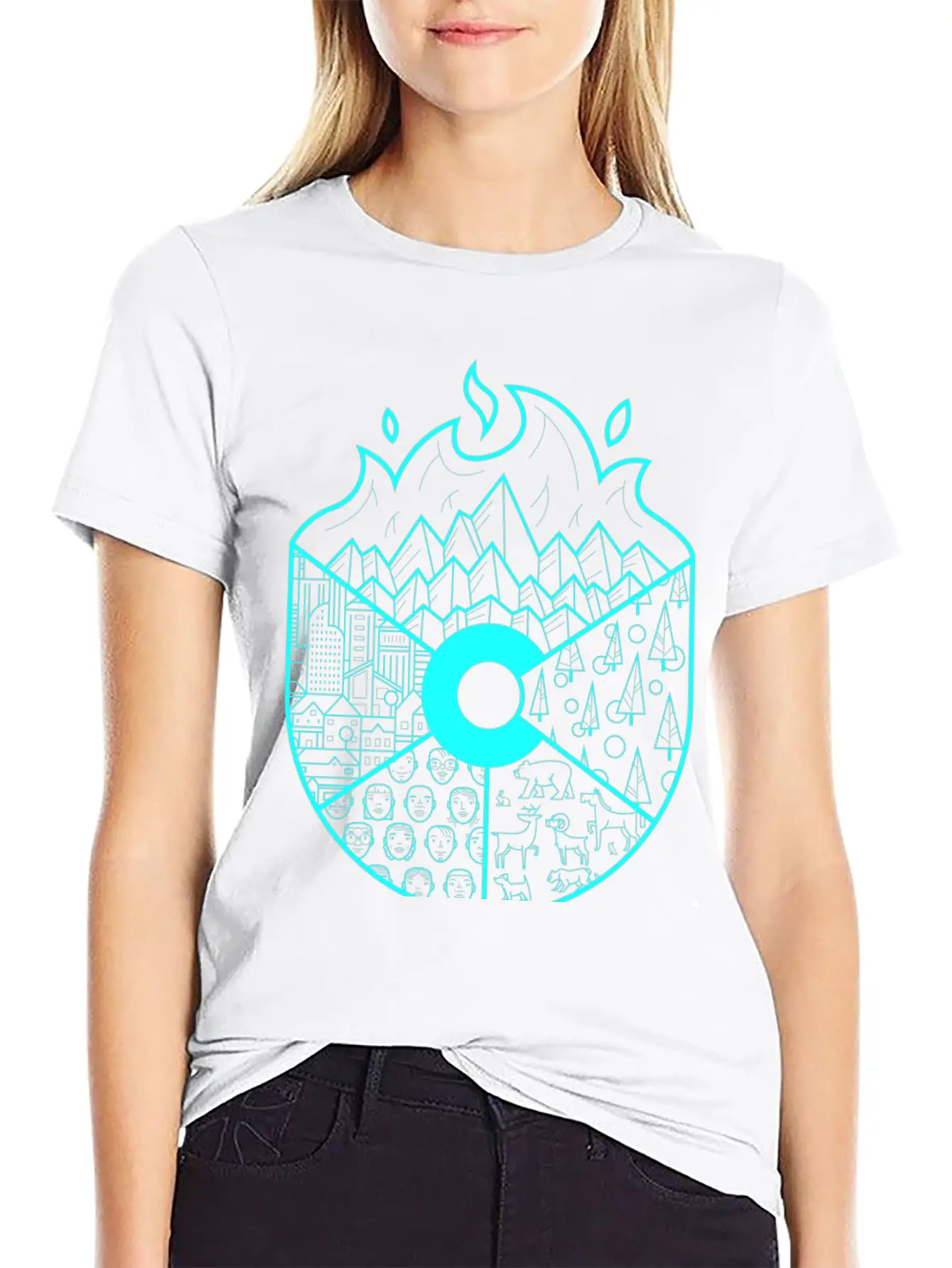 Fire Unisex Short Sleeve Soft Cotton T-Shirt – Casual Everyday Wear