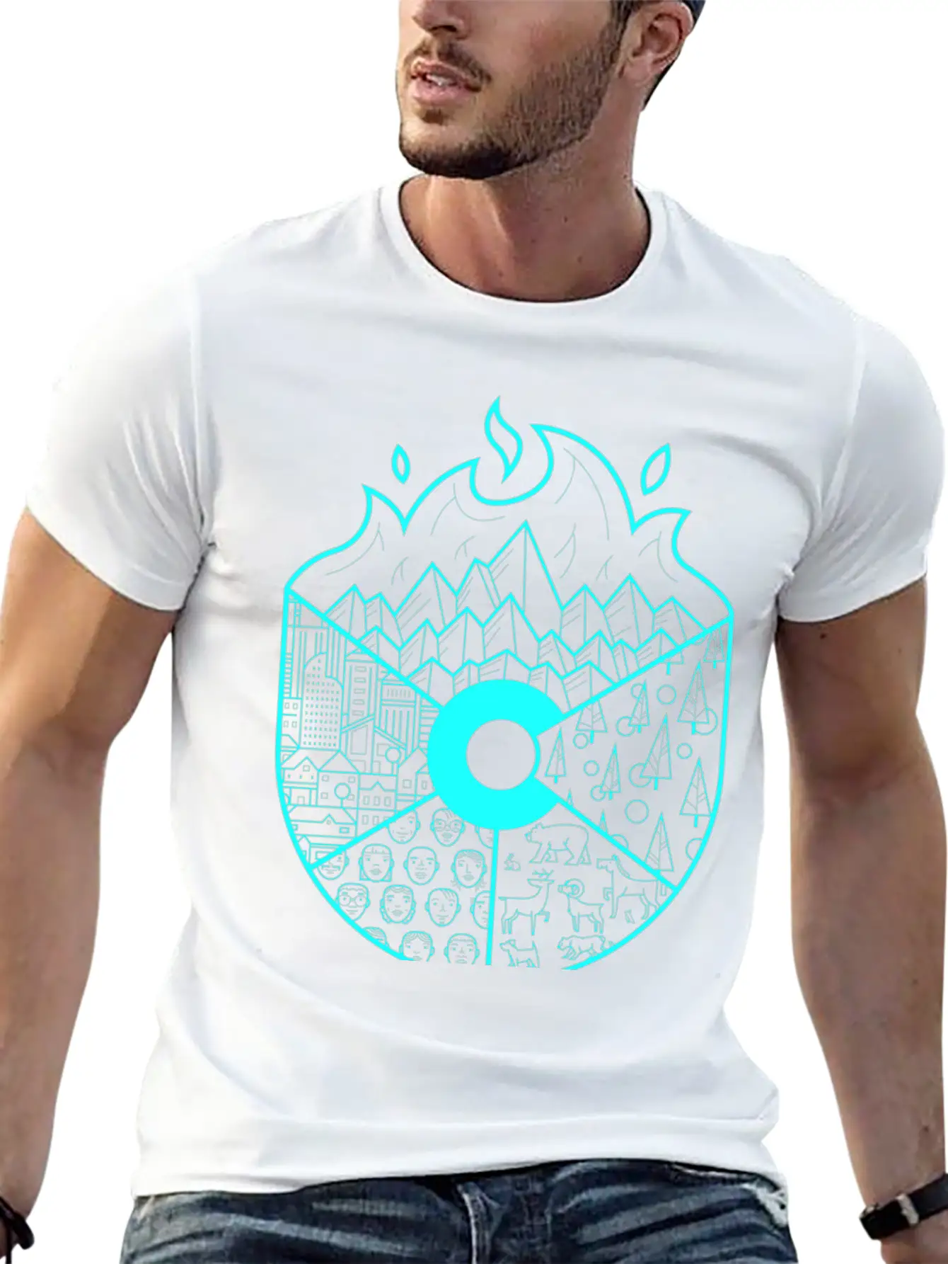 Fire Unisex Short Sleeve Soft Cotton T-Shirt – Casual Everyday Wear