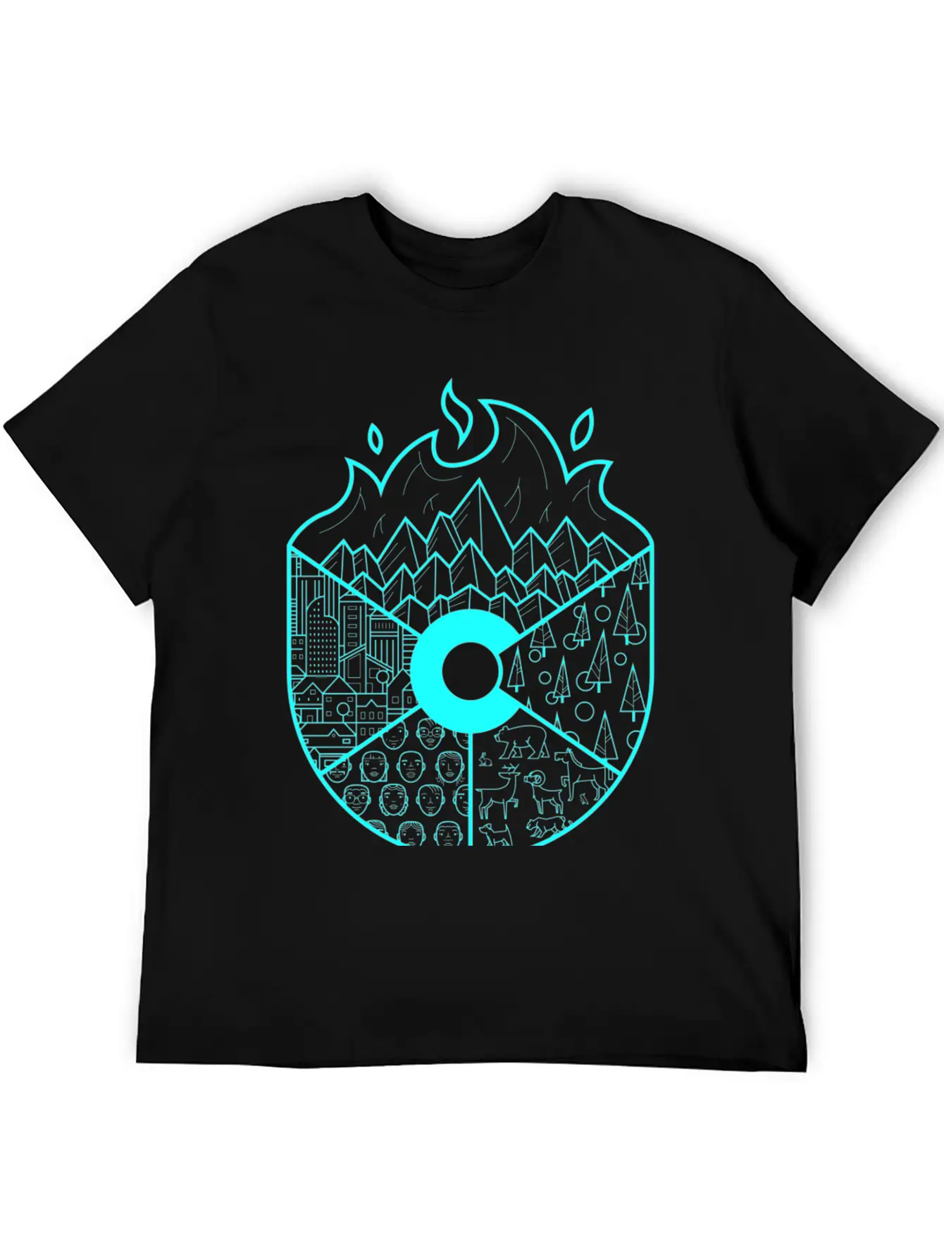 Fire Unisex Short Sleeve Soft Cotton T-Shirt – Casual Everyday Wear
