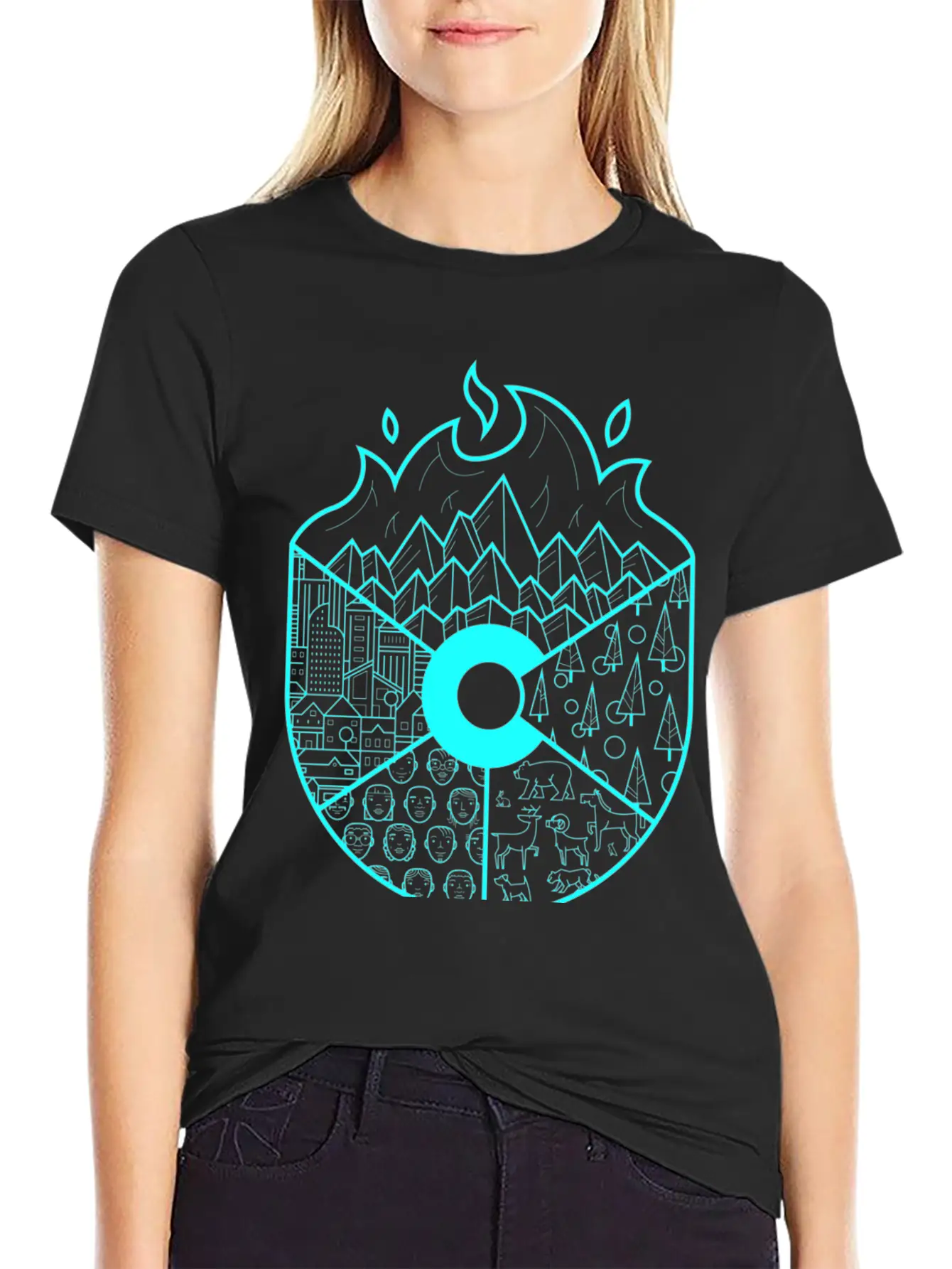 Fire Unisex Short Sleeve Soft Cotton T-Shirt – Casual Everyday Wear