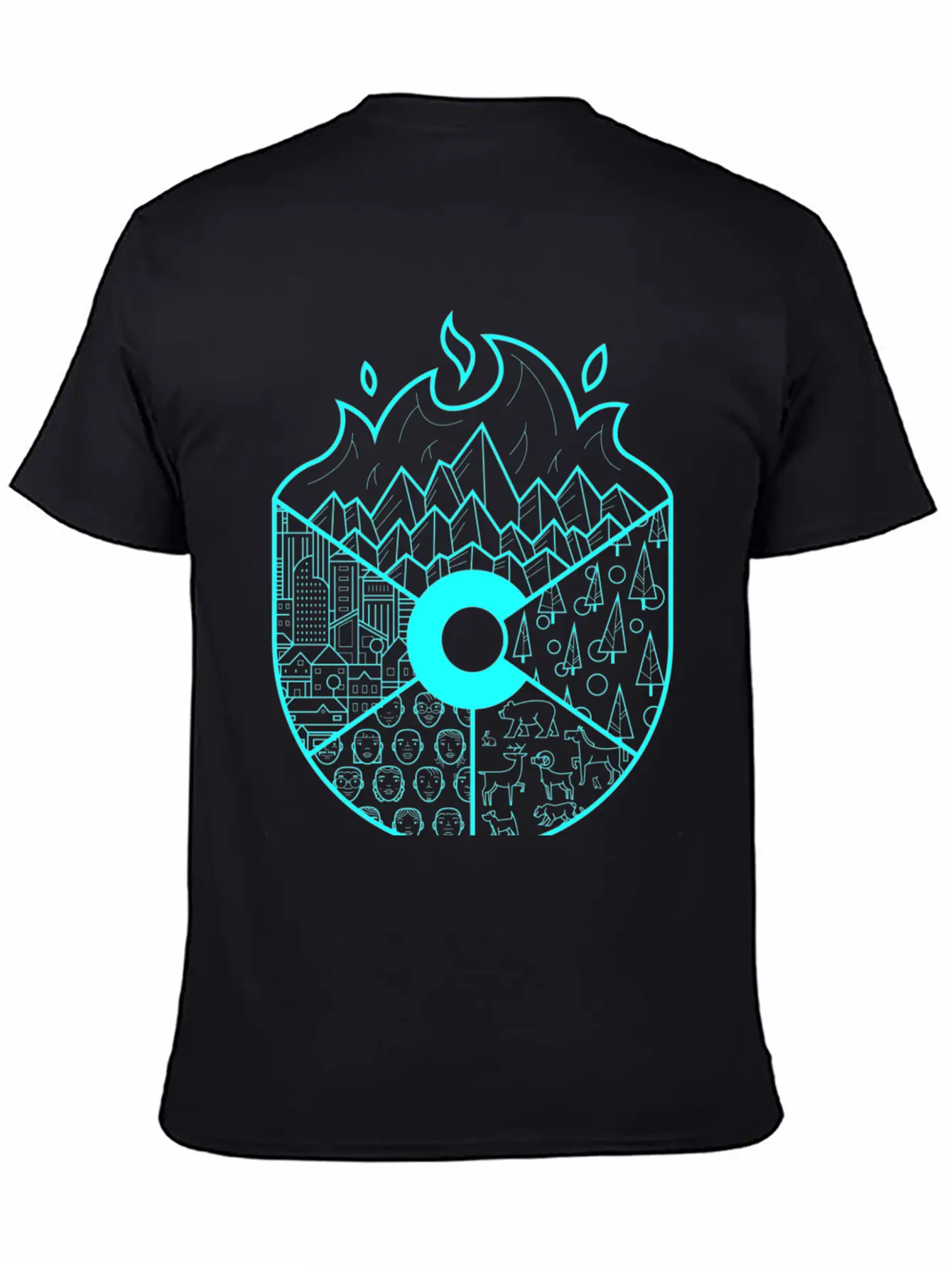 Fire Unisex Short Sleeve Soft Cotton T-Shirt – Casual Everyday Wear