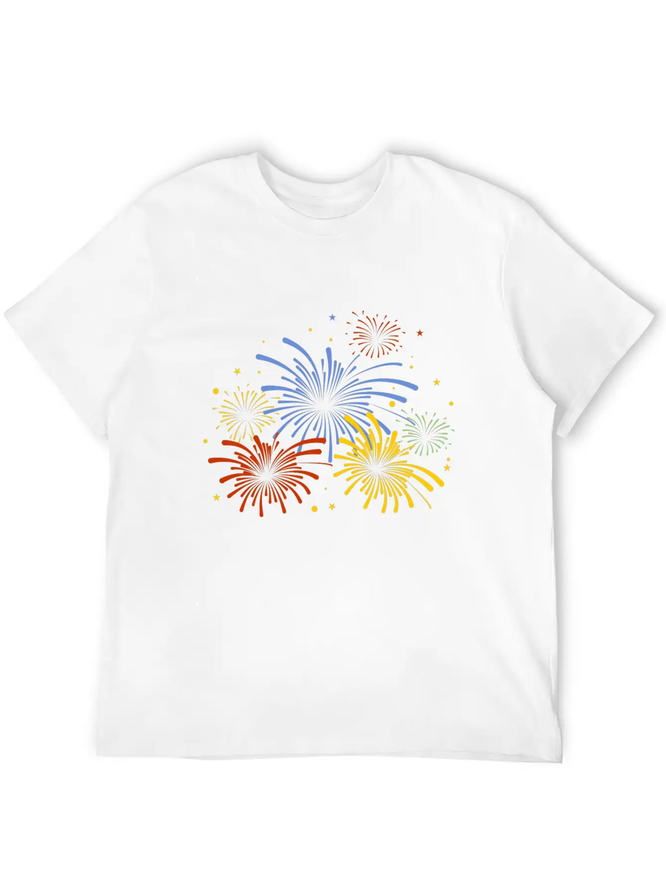 Fire Work New Year Stylish Everyday T-Shirt – Unisex Basic Cotton Tee