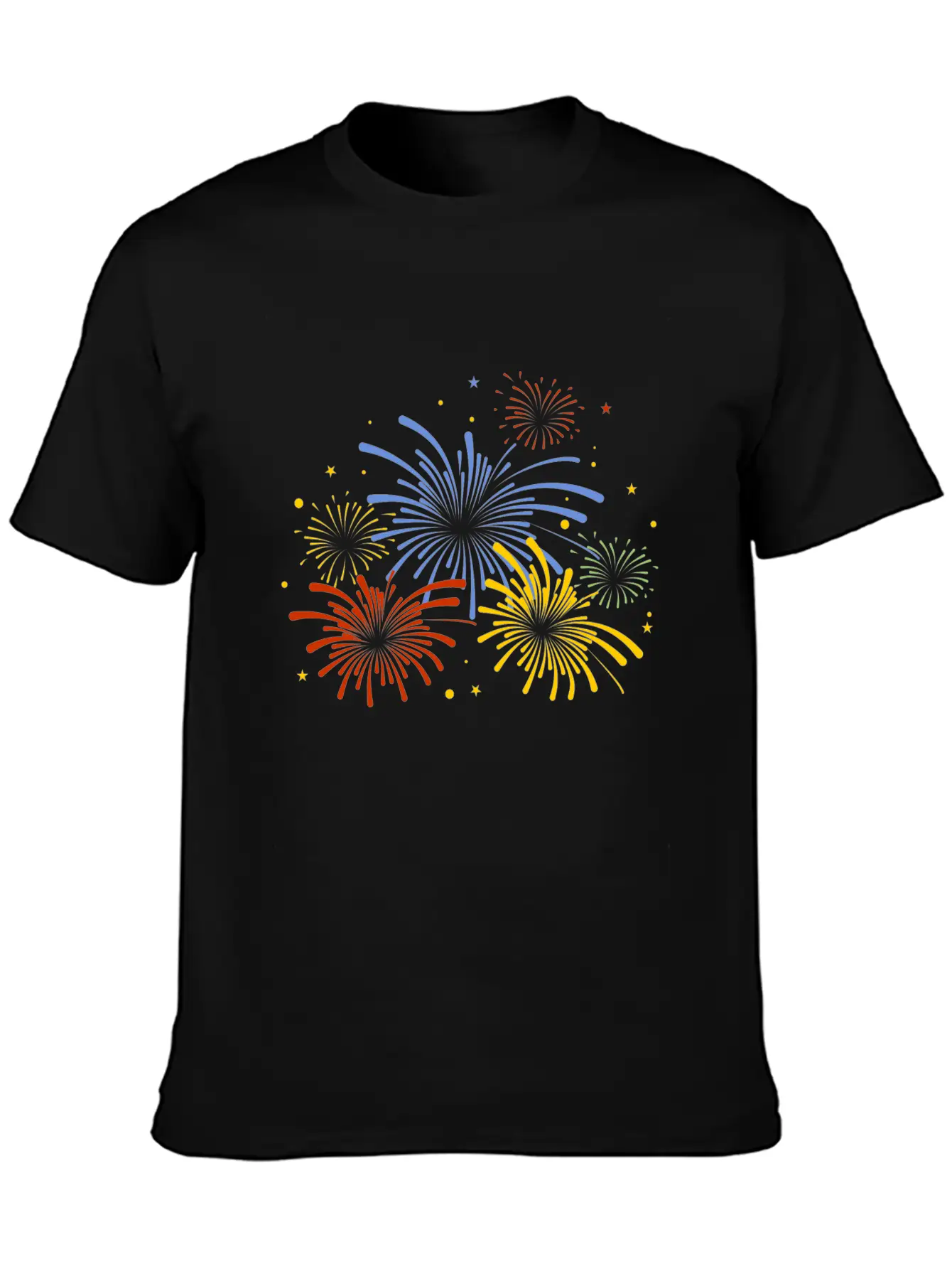 Fire Work New Year Stylish Everyday T-Shirt – Unisex Basic Cotton Tee