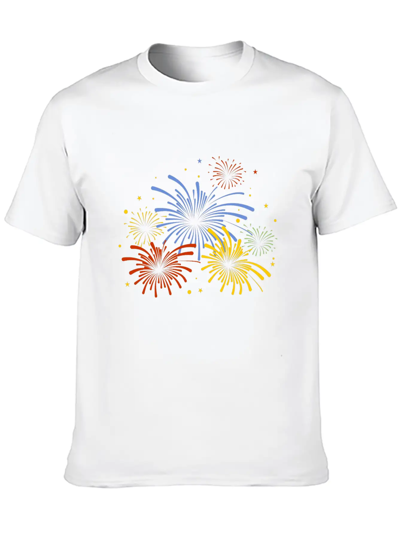 Fire Work New Year Stylish Everyday T-Shirt – Unisex Basic Cotton Tee