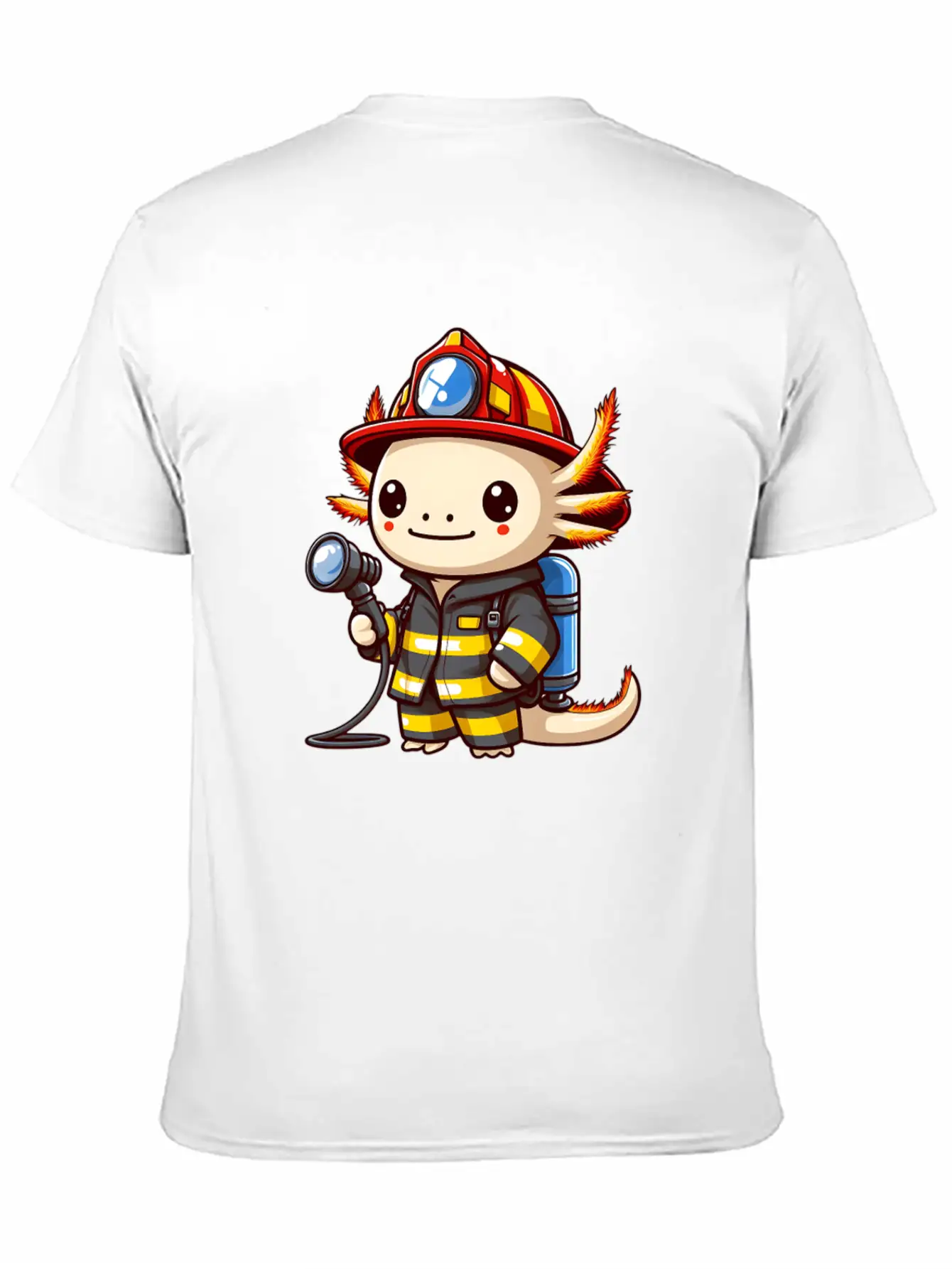 Firefighter Axolotl Timeless Short Sleeve Tee – Comfy And Minimalist Design