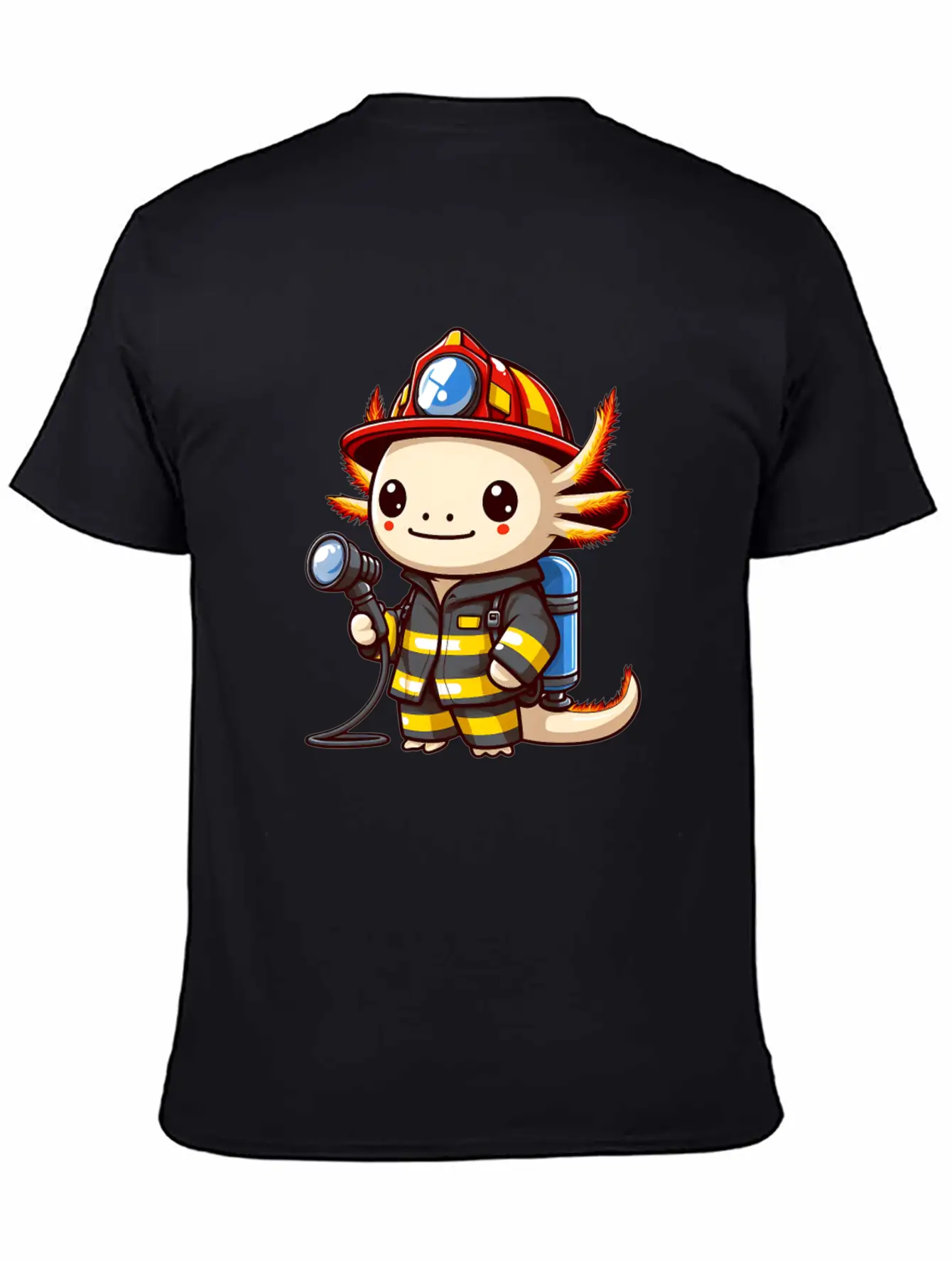 Firefighter Axolotl Timeless Short Sleeve Tee – Comfy And Minimalist Design