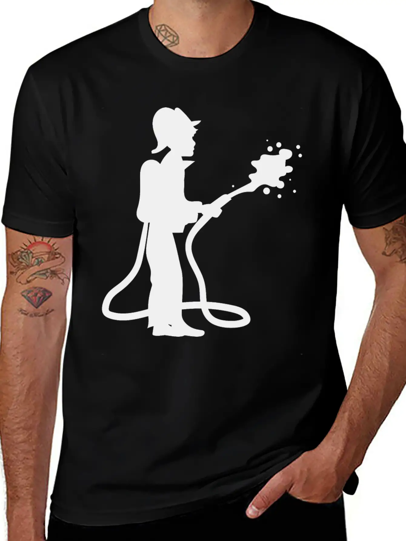 Firefighter Fireman Fire Hydrant Flame Unisex Short Sleeve Soft Cotton T-Shirt – Casual Everyday Wear