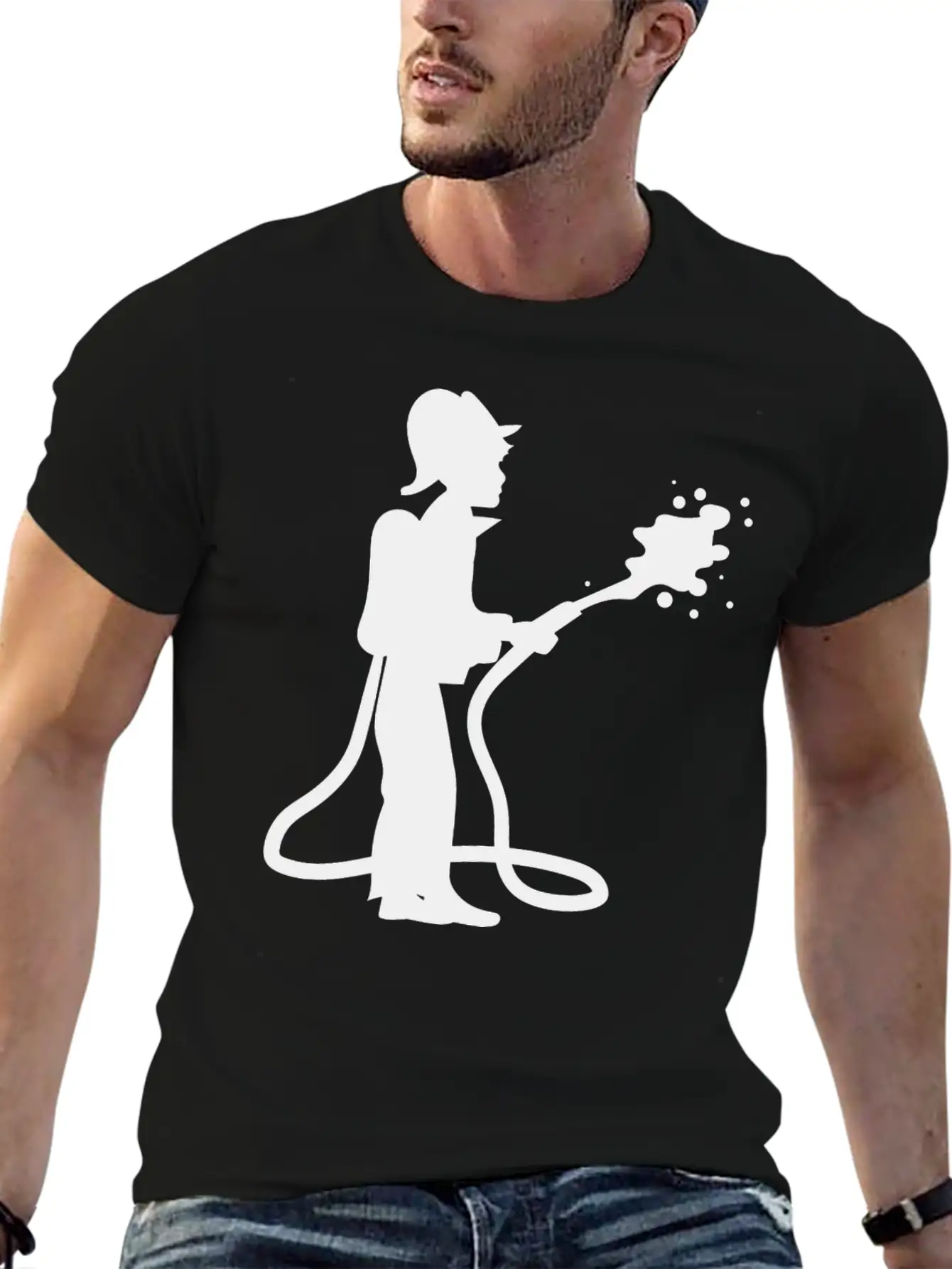 Firefighter Fireman Fire Hydrant Flame Unisex Short Sleeve Soft Cotton T-Shirt – Casual Everyday Wear