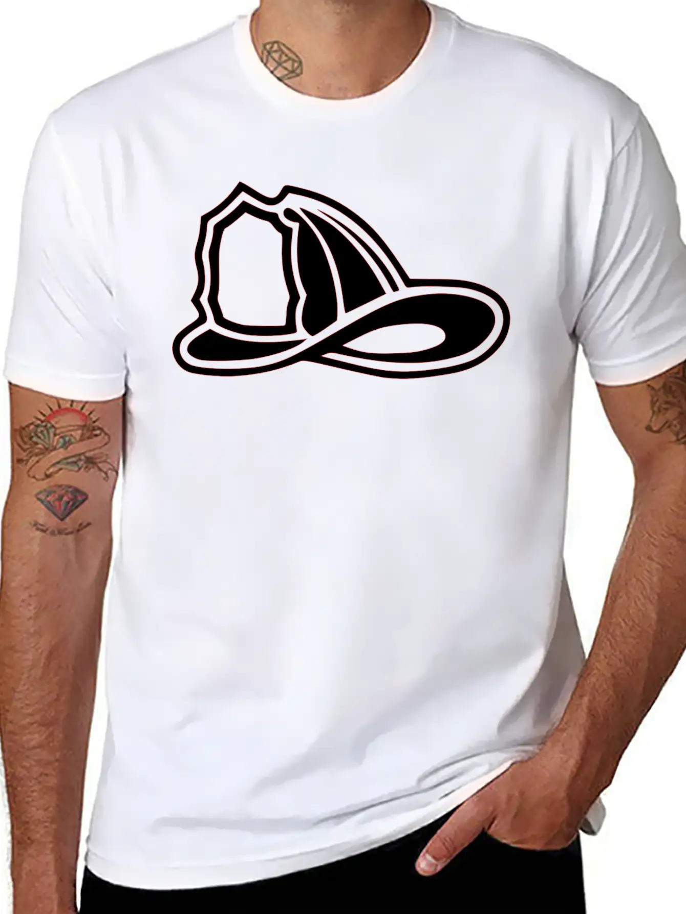 Firefighter's Helmet Stylish Everyday T-Shirt – Unisex Basic Cotton Tee
