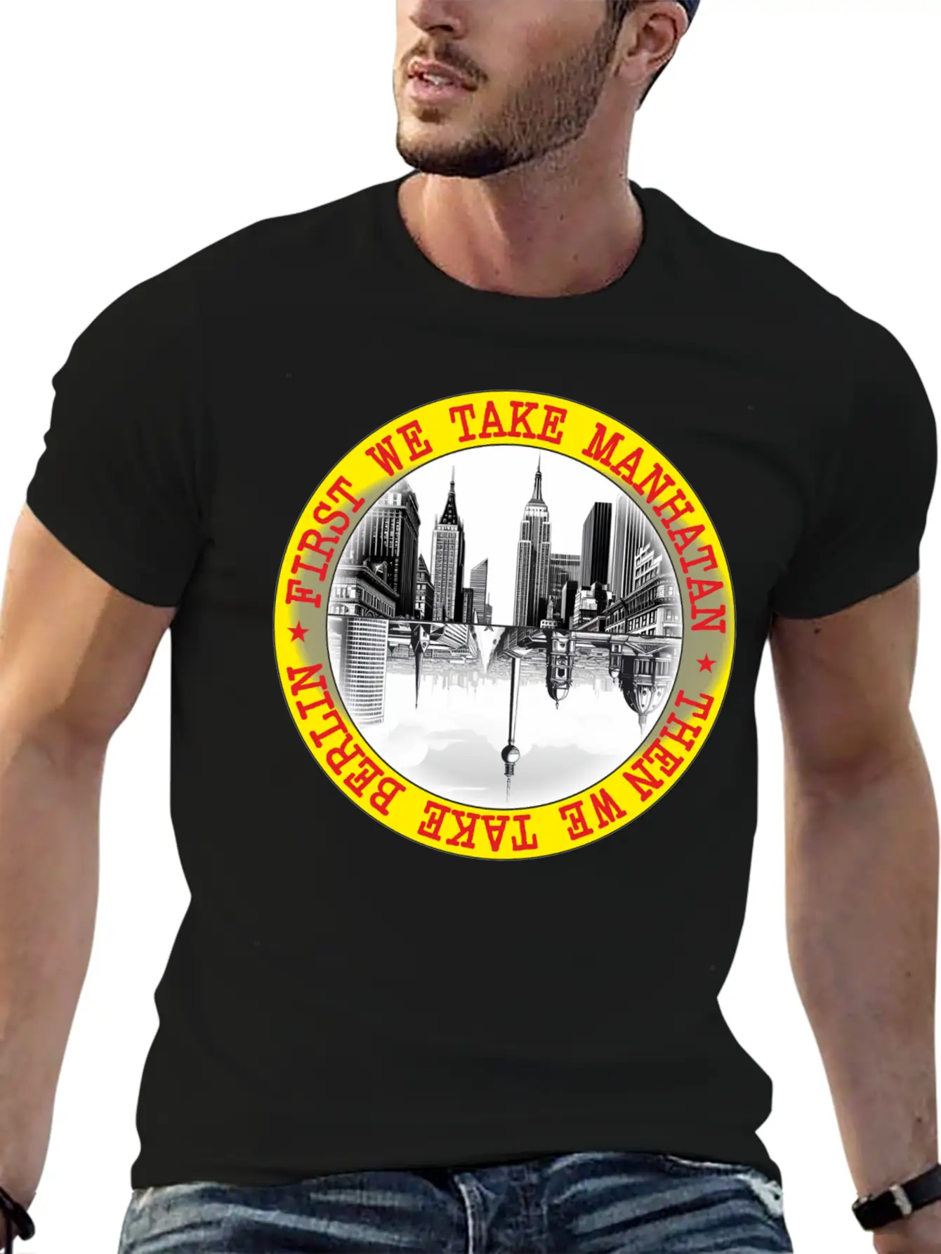 FIRST WE TAKE MANHATAN Comfortable Minimalist Graphic Tee – Summer Style Essential