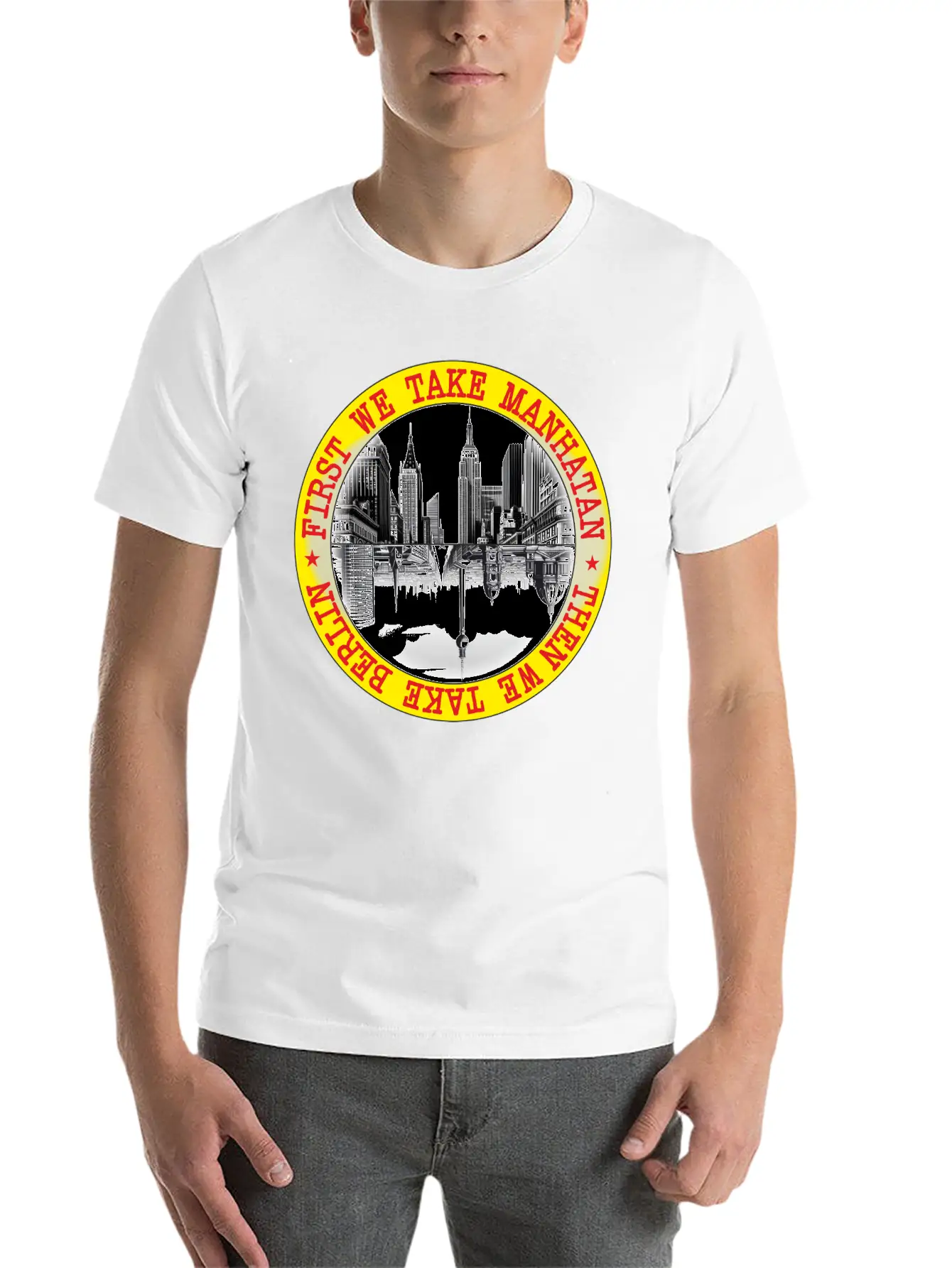 FIRST WE TAKE MANHATAN Comfortable Minimalist Graphic Tee – Summer Style Essential
