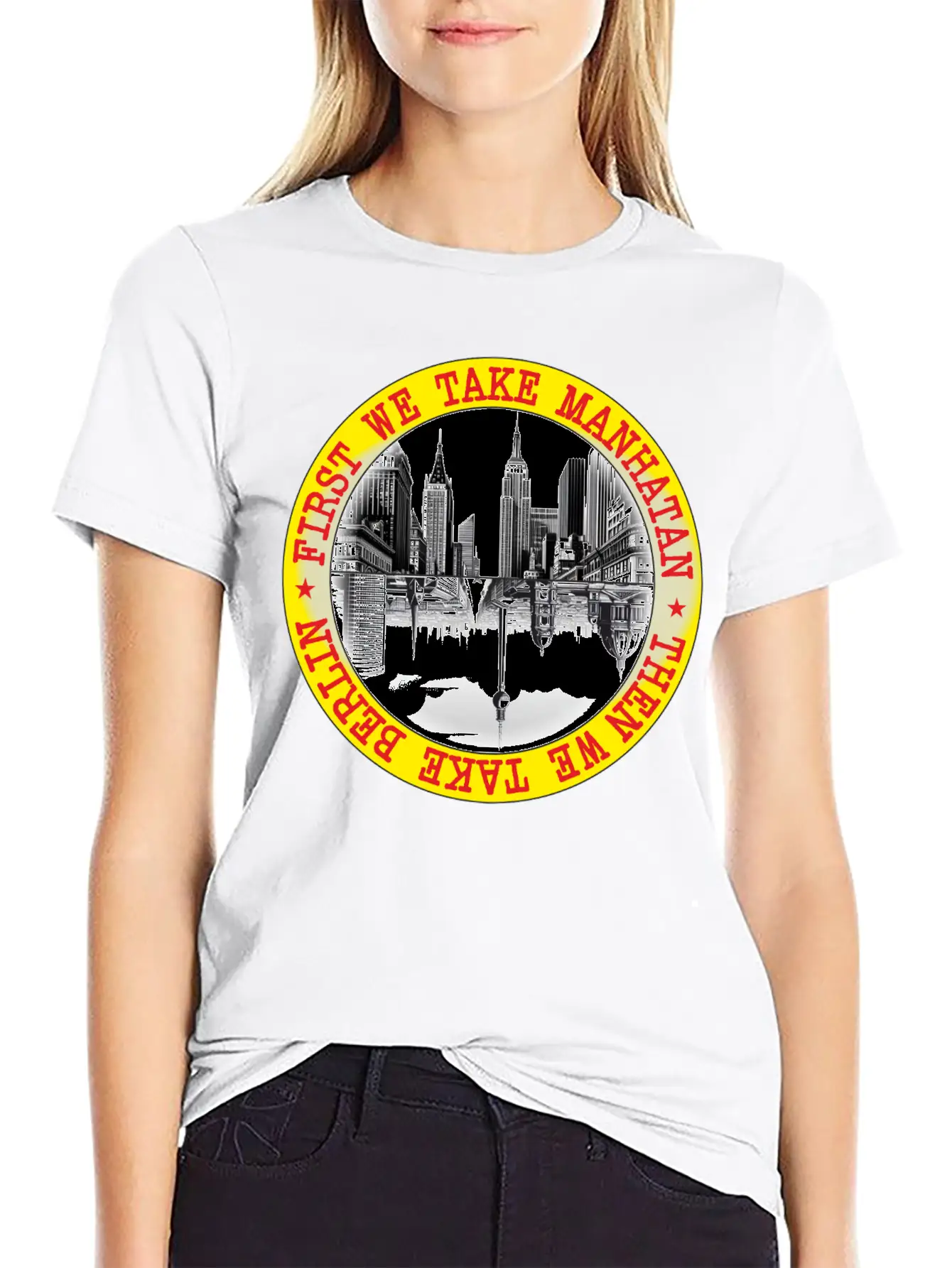 FIRST WE TAKE MANHATAN Comfortable Minimalist Graphic Tee – Summer Style Essential
