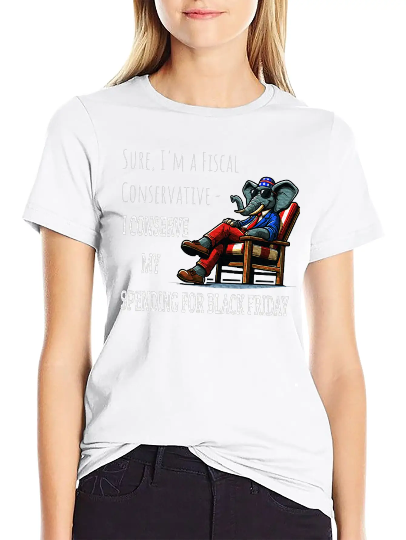 Fiscal Conservative Fun Sarcastic Republican Stylish Everyday T-Shirt – Unisex Basic Cotton Tee