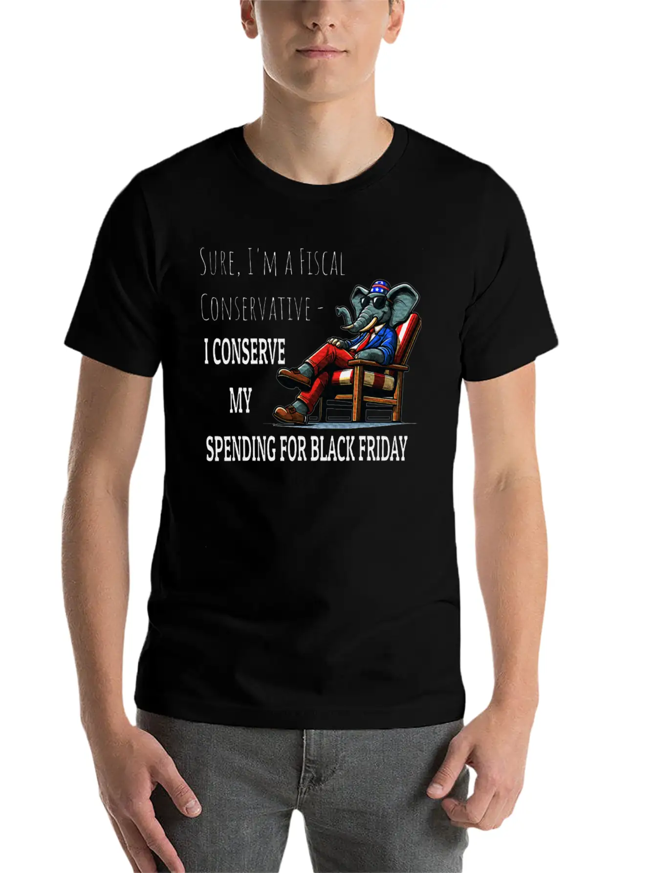 Fiscal Conservative Fun Sarcastic Republican Stylish Everyday T-Shirt – Unisex Basic Cotton Tee
