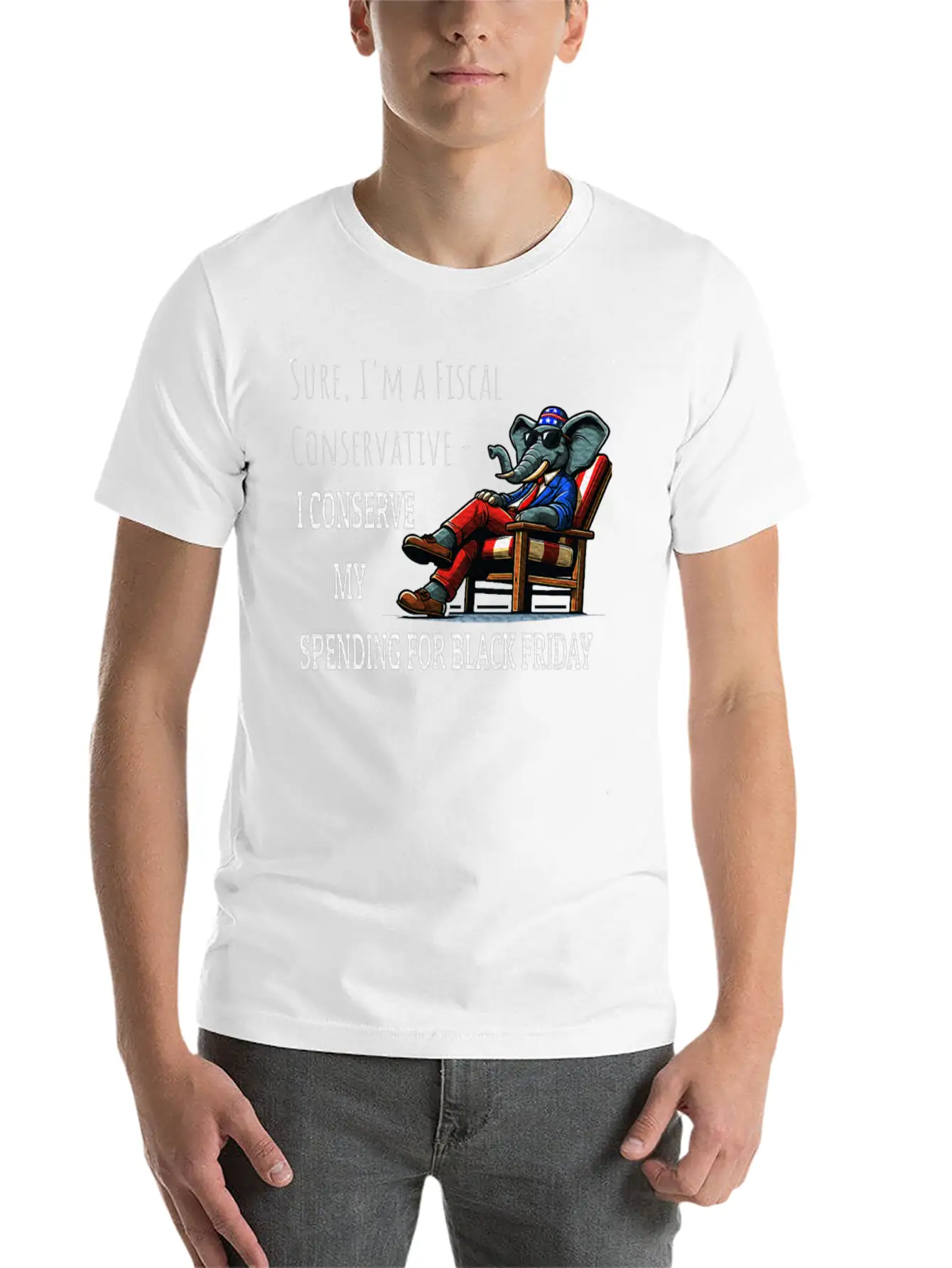 Fiscal Conservative Fun Sarcastic Republican Stylish Everyday T-Shirt – Unisex Basic Cotton Tee