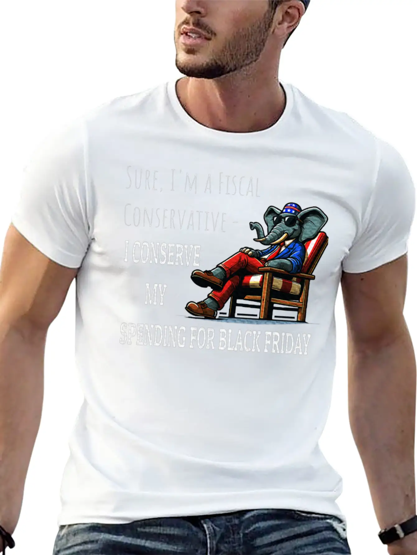 Fiscal Conservative Fun Sarcastic Republican Stylish Everyday T-Shirt – Unisex Basic Cotton Tee