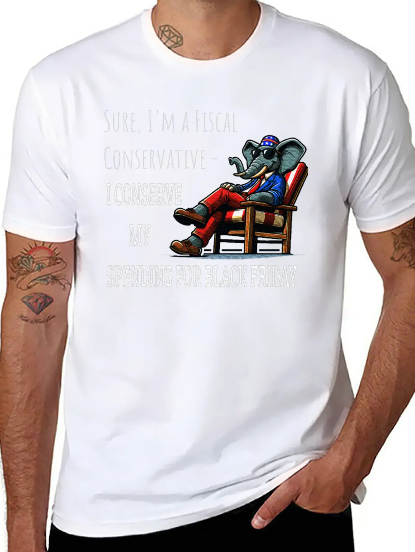 Fiscal Conservative Fun Sarcastic Republican Stylish Everyday T-Shirt – Unisex Basic Cotton Tee