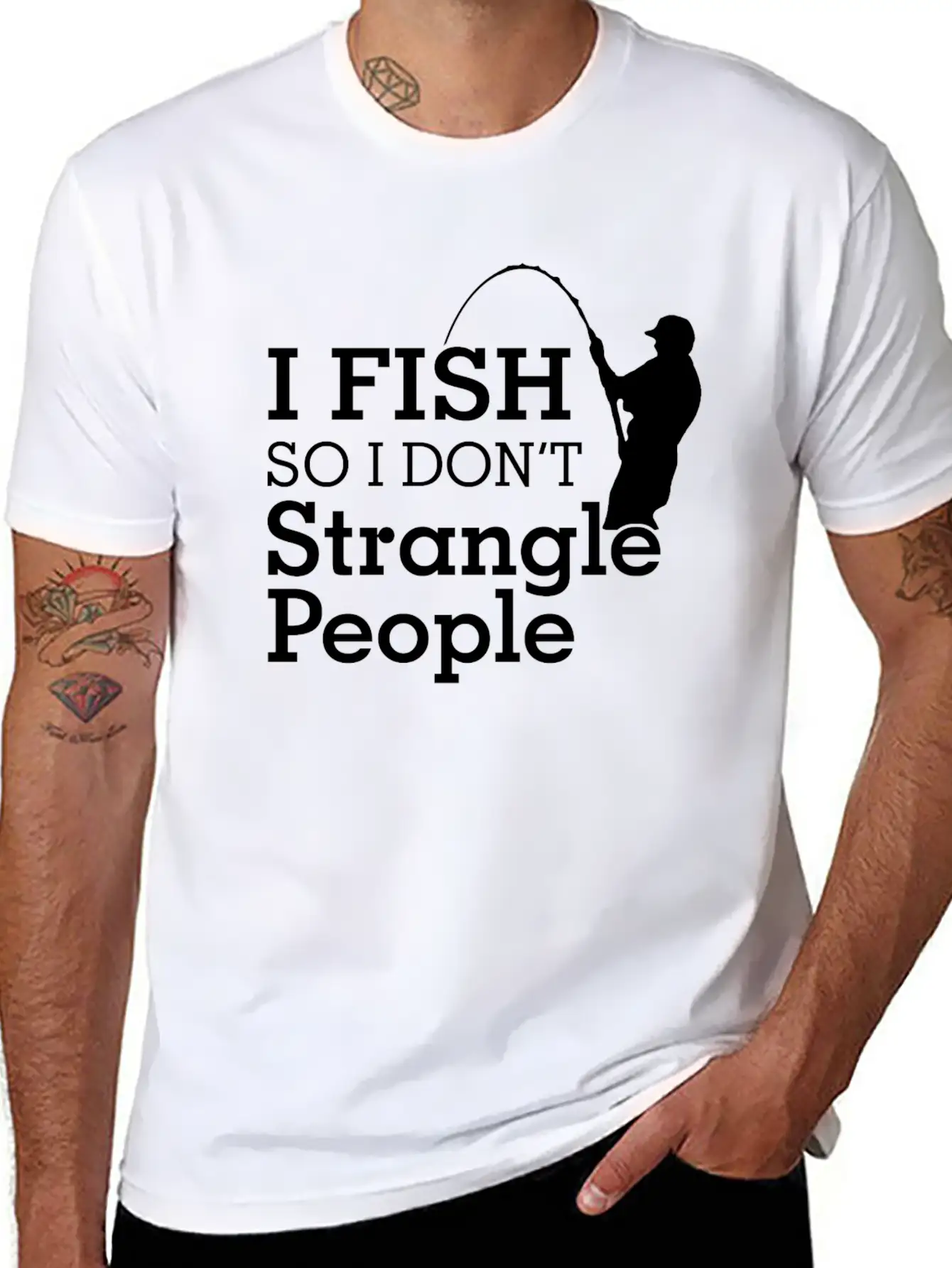 Fish Comfortable Minimalist Graphic Tee – Summer Style Essential