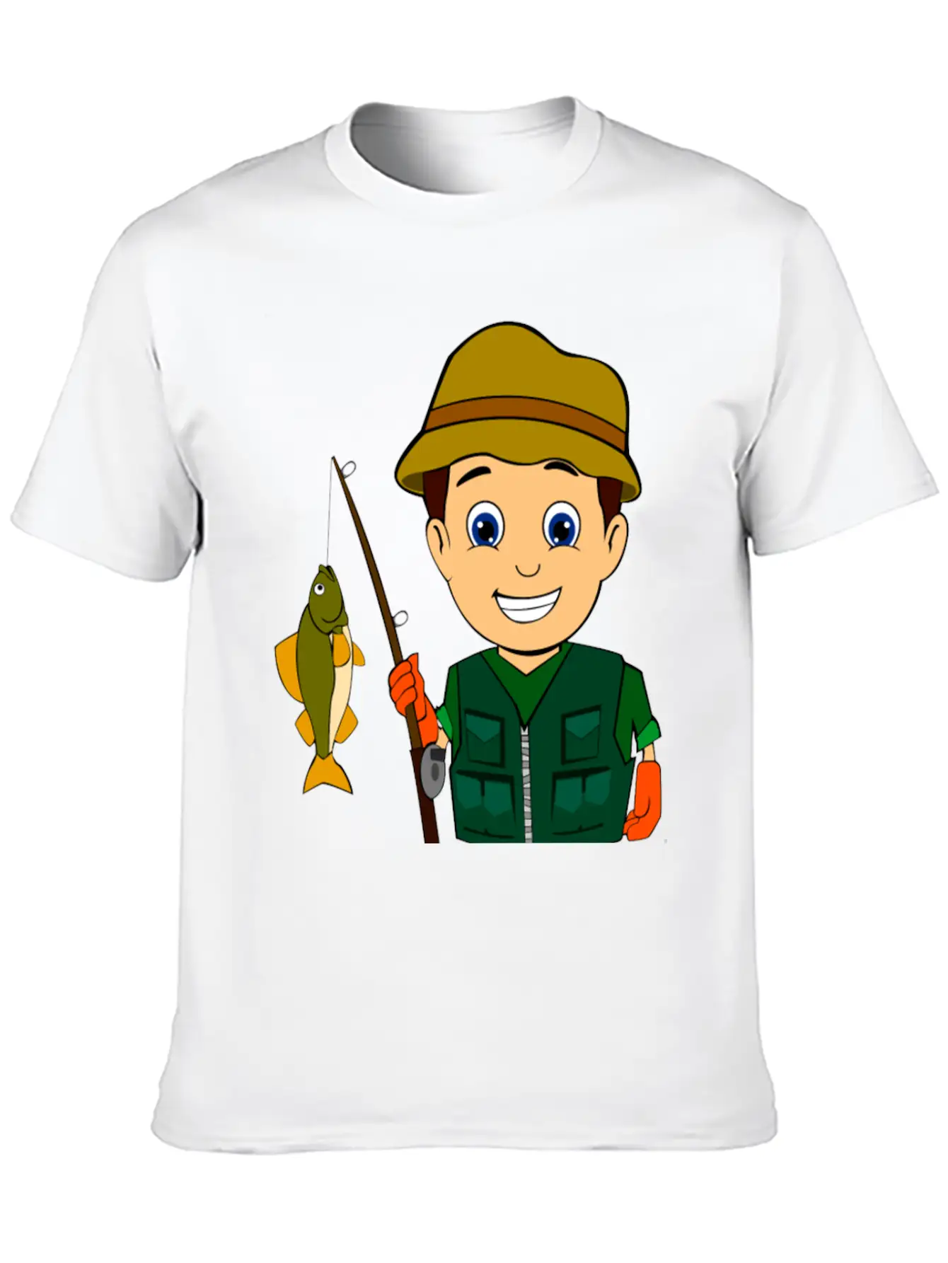 Fisher Fishing Angler Angeln Fischen Basic Graphic T-Shirt – Daily Comfort In Soft Cotton