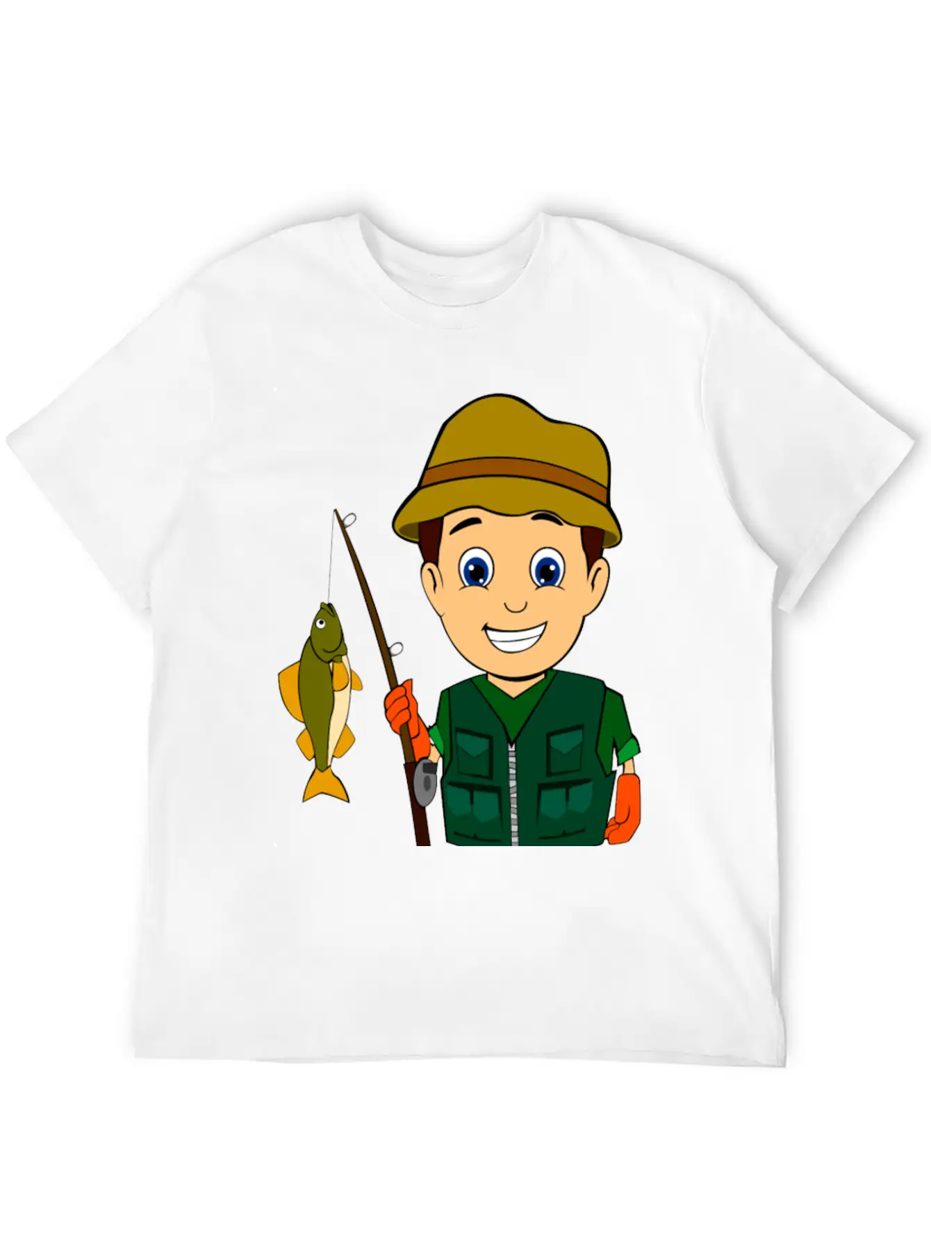 Fisher Fishing Angler Angeln Fischen Basic Graphic T-Shirt – Daily Comfort In Soft Cotton
