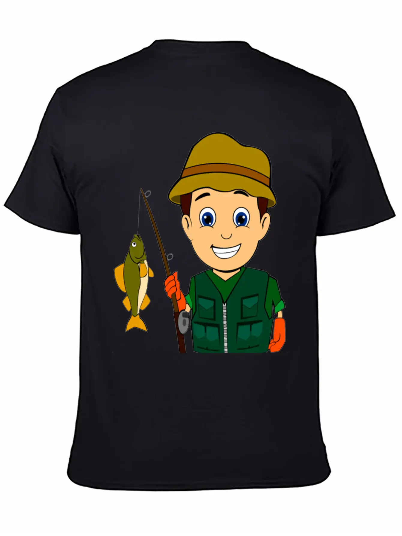 Fisher Fishing Angler Angeln Fischen Basic Graphic T-Shirt – Daily Comfort In Soft Cotton