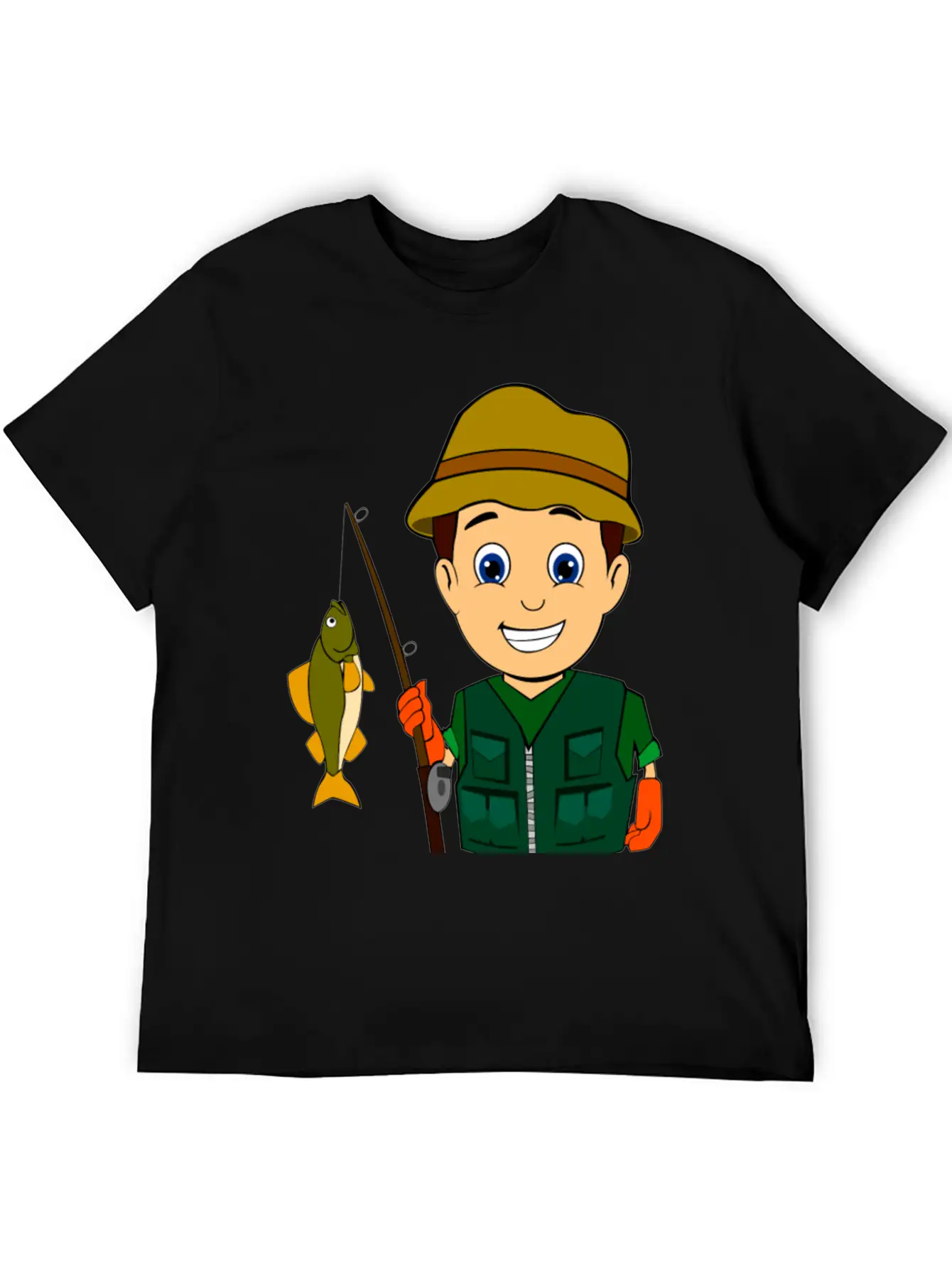 Fisher Fishing Angler Angeln Fischen Basic Graphic T-Shirt – Daily Comfort In Soft Cotton