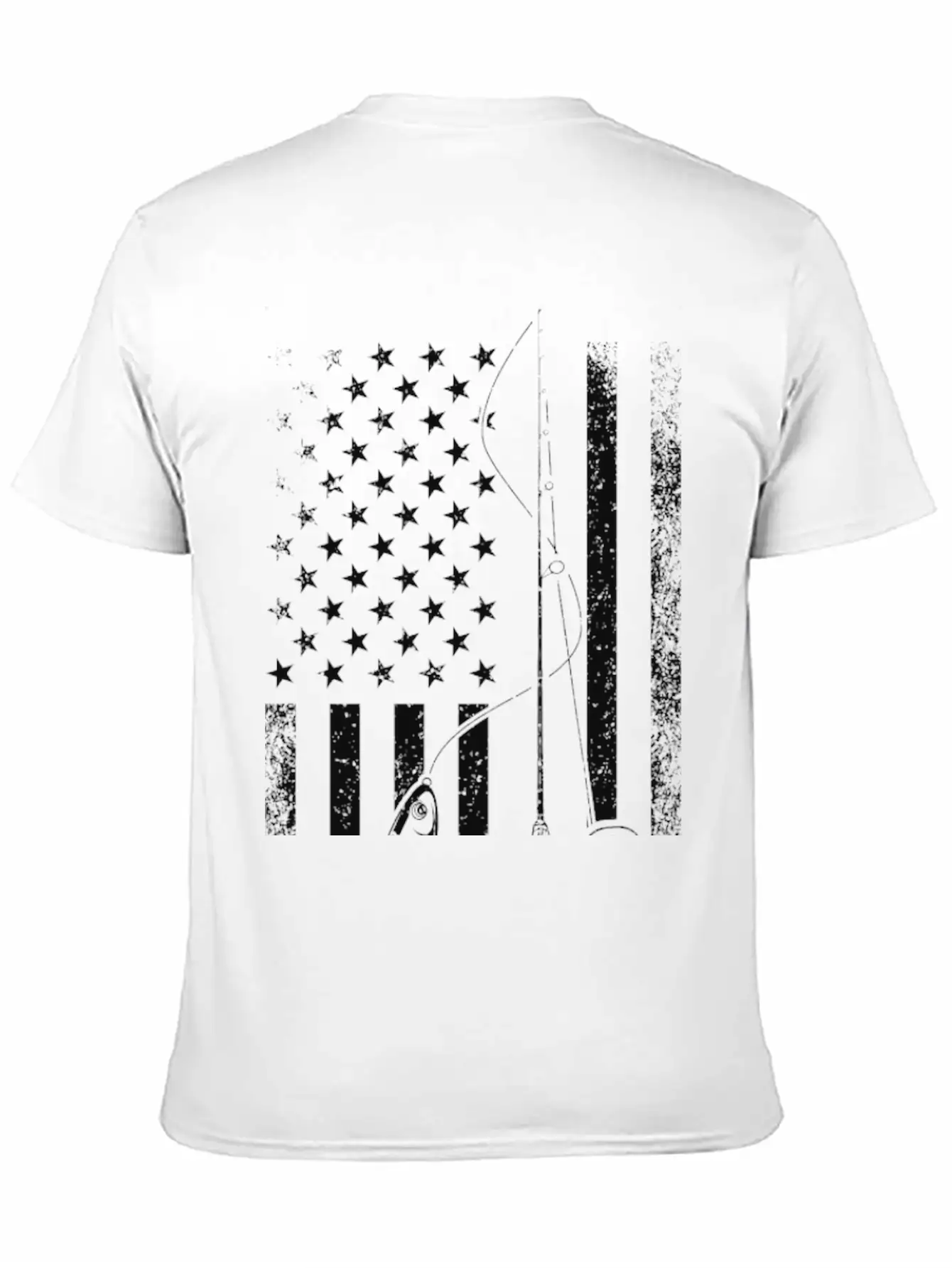 Fisherman Christmas Fishing American Flag USA Patr Stylish Everyday T-Shirt – Unisex Basic Cotton Tee
