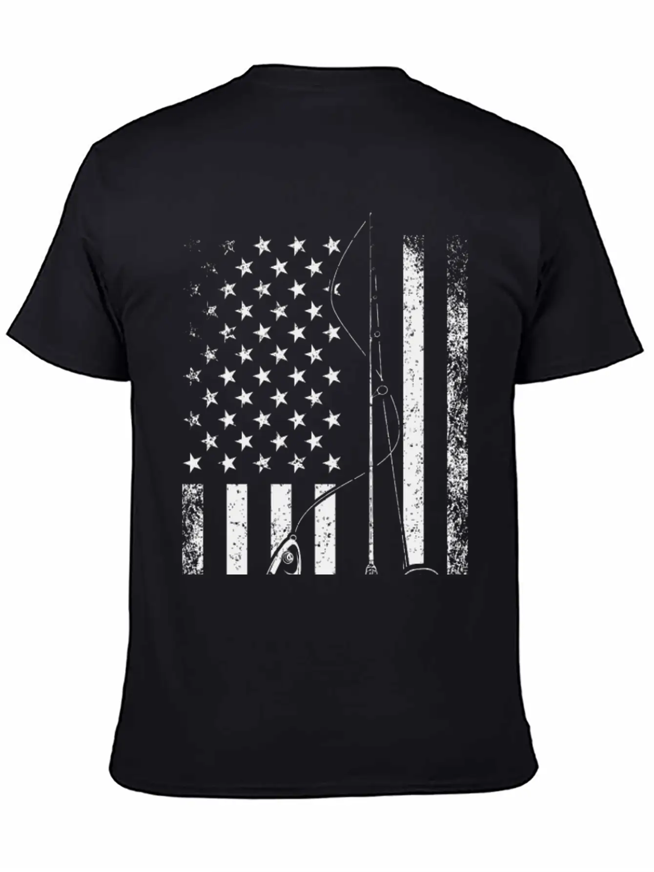 Fisherman Christmas Fishing American Flag USA Patr Stylish Everyday T-Shirt – Unisex Basic Cotton Tee