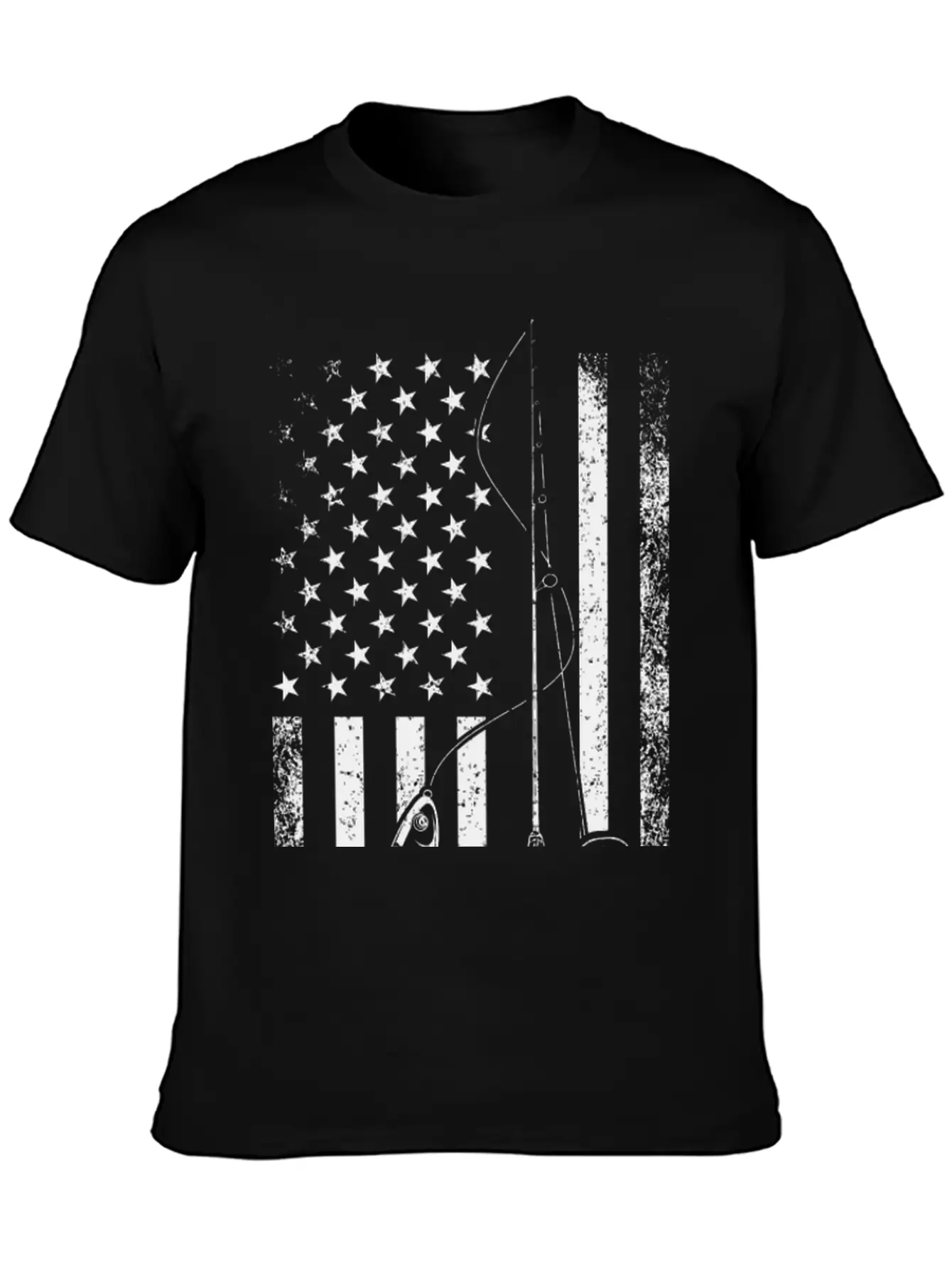 Fisherman Christmas Fishing American Flag USA Patr Stylish Everyday T-Shirt – Unisex Basic Cotton Tee
