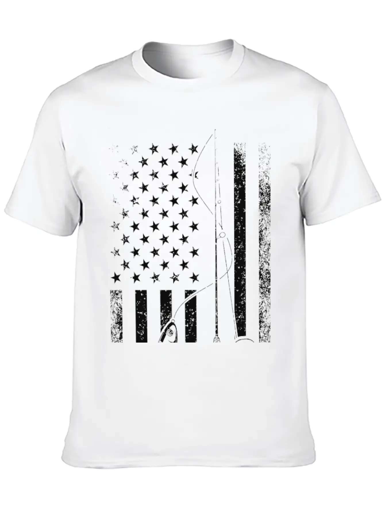 Fisherman Christmas Fishing American Flag USA Patr Stylish Everyday T-Shirt – Unisex Basic Cotton Tee