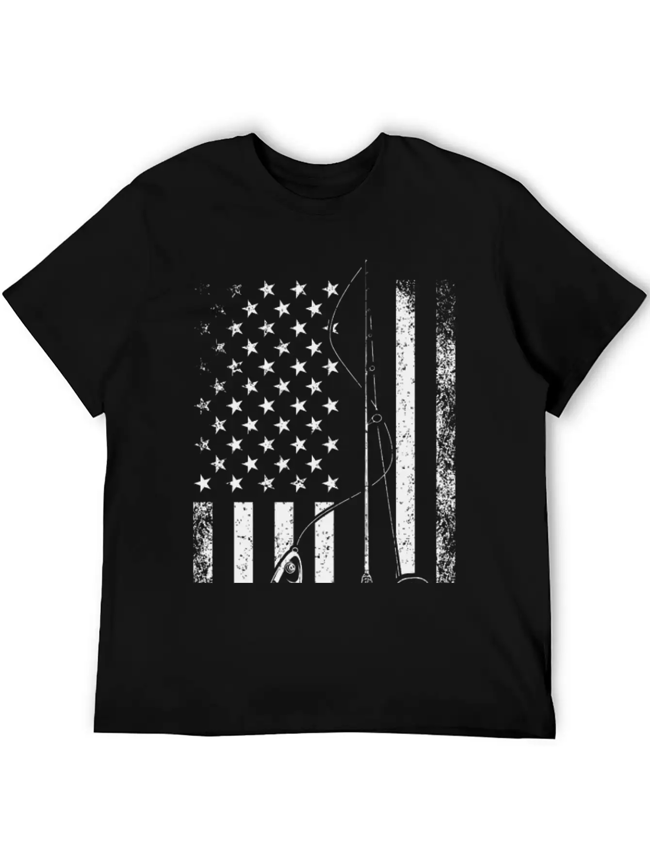 Fisherman Christmas Fishing American Flag USA Patr Stylish Everyday T-Shirt – Unisex Basic Cotton Tee