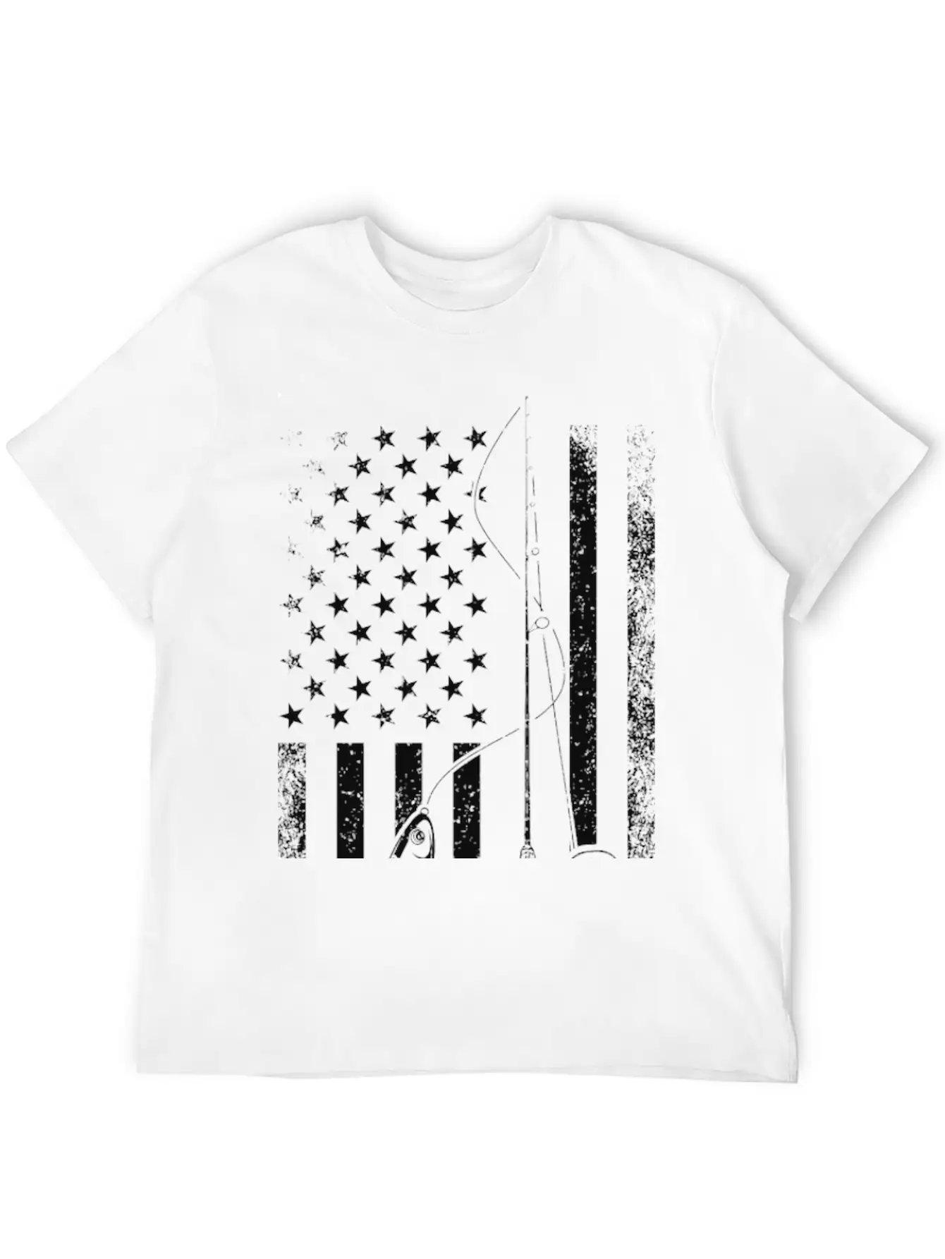 Fisherman Christmas Fishing American Flag USA Patr Stylish Everyday T-Shirt – Unisex Basic Cotton Tee