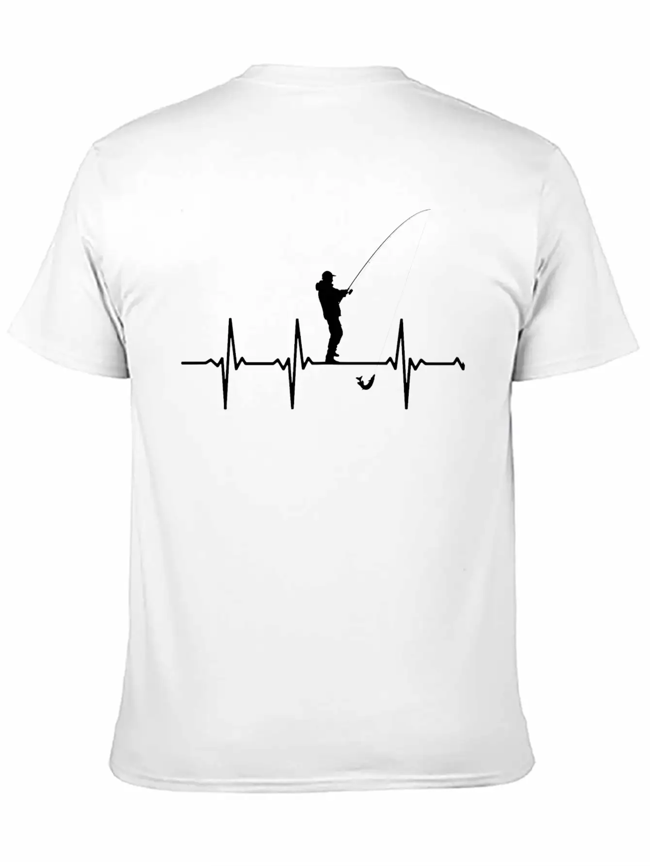 Fisherman - Fisherman Hearbeat T-shirt For Fishe Unisex Short Sleeve Soft Cotton T-Shirt – Casual Everyday Wear