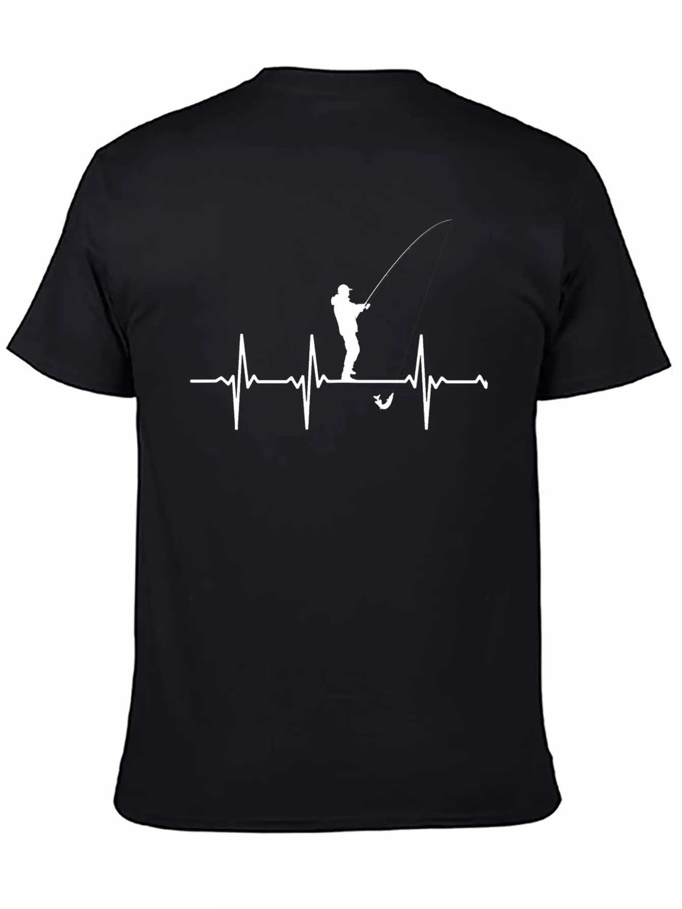 Fisherman - Fisherman Hearbeat T-shirt For Fishe Unisex Short Sleeve Soft Cotton T-Shirt – Casual Everyday Wear