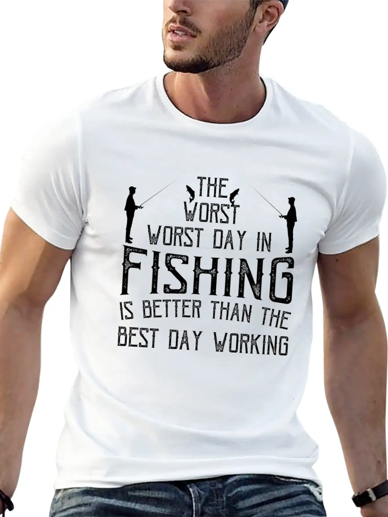 Fishing Angler Fish Fishing Fishing Lake Essential Unisex Summer Tee – Soft Cotton Casual Fit