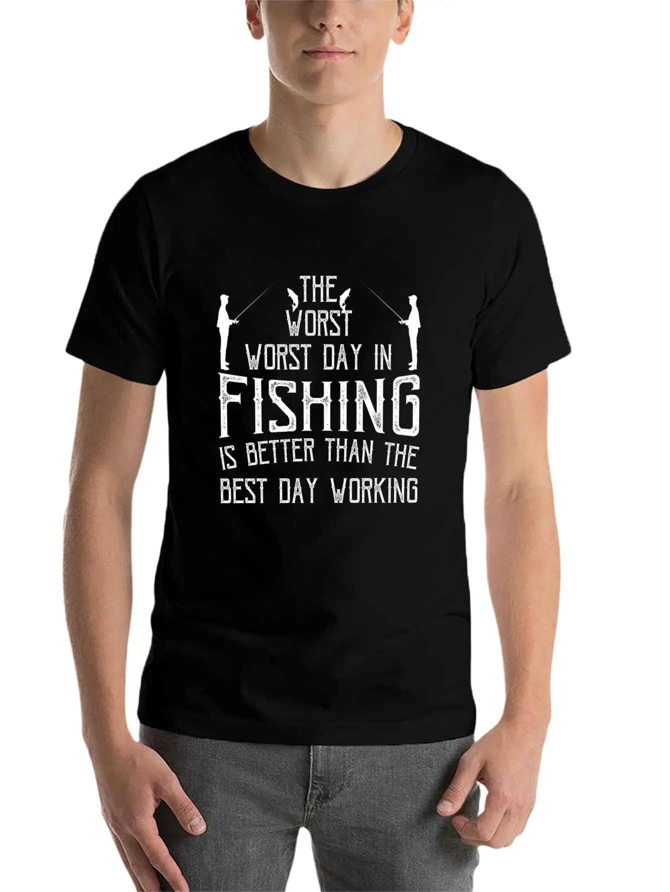 Fishing Angler Fish Fishing Fishing Lake Essential Unisex Summer Tee – Soft Cotton Casual Fit