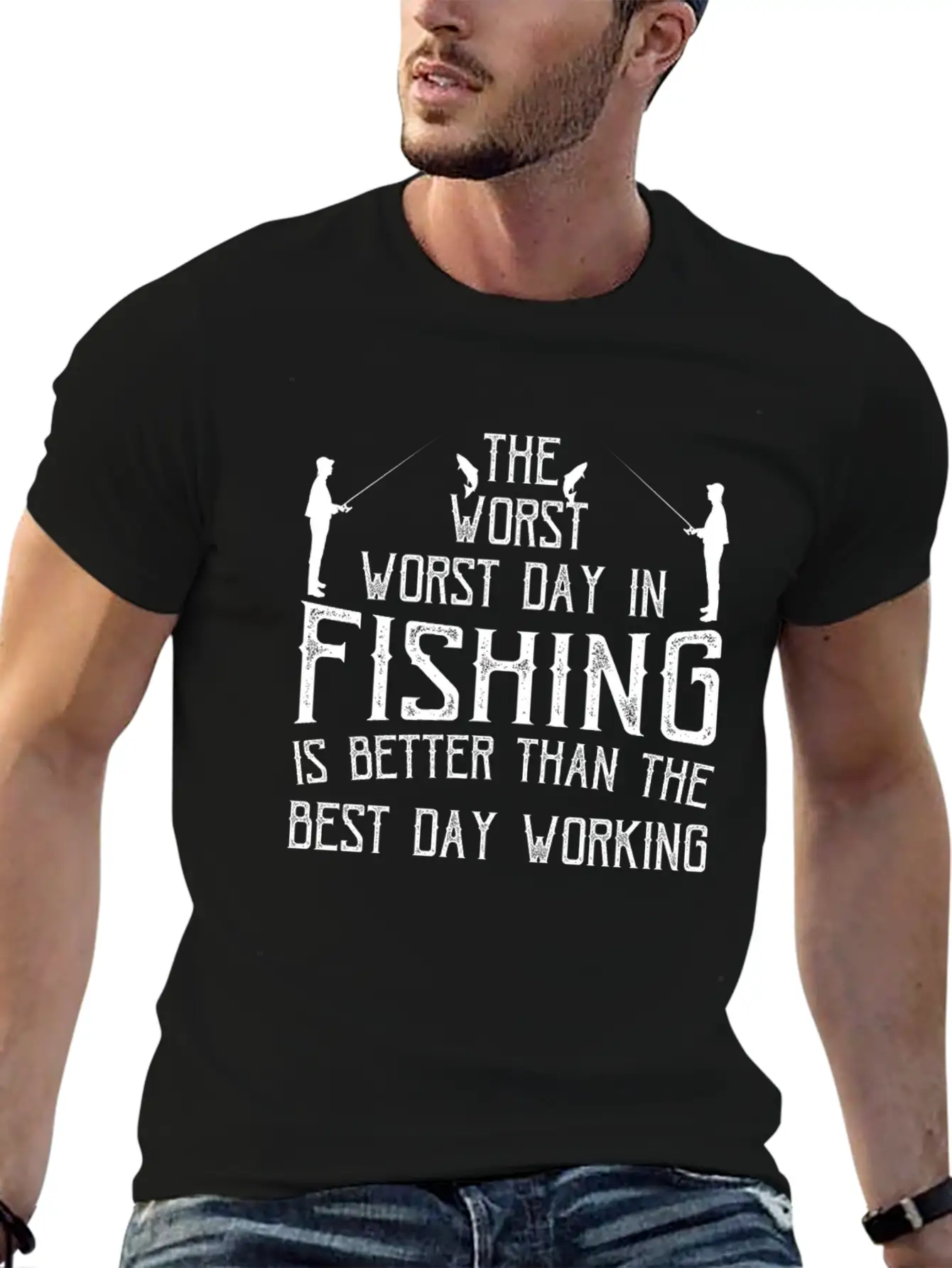 Fishing Angler Fish Fishing Fishing Lake Essential Unisex Summer Tee – Soft Cotton Casual Fit