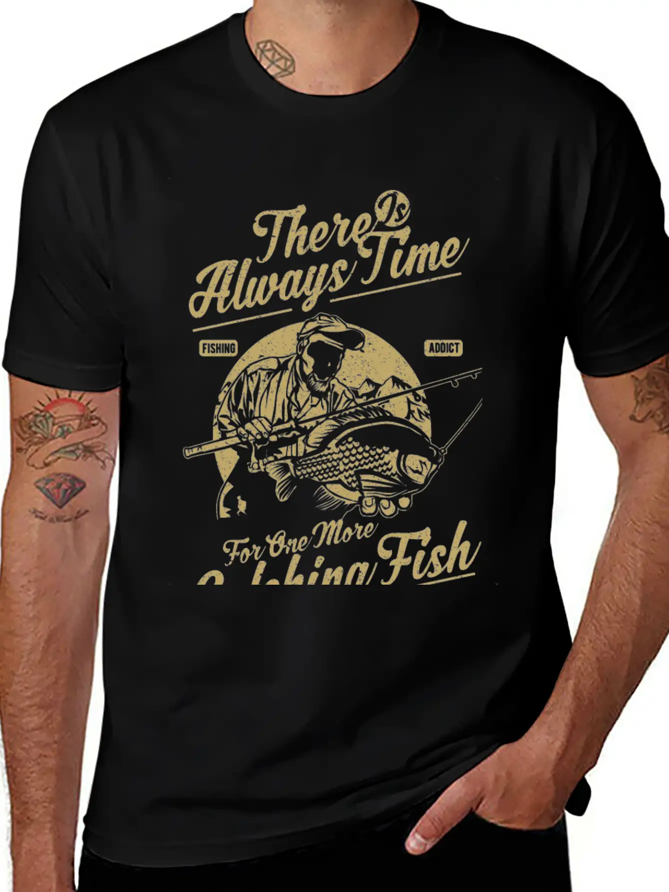Fishing Catching Fish Stylish Everyday T-Shirt – Unisex Basic Cotton Tee