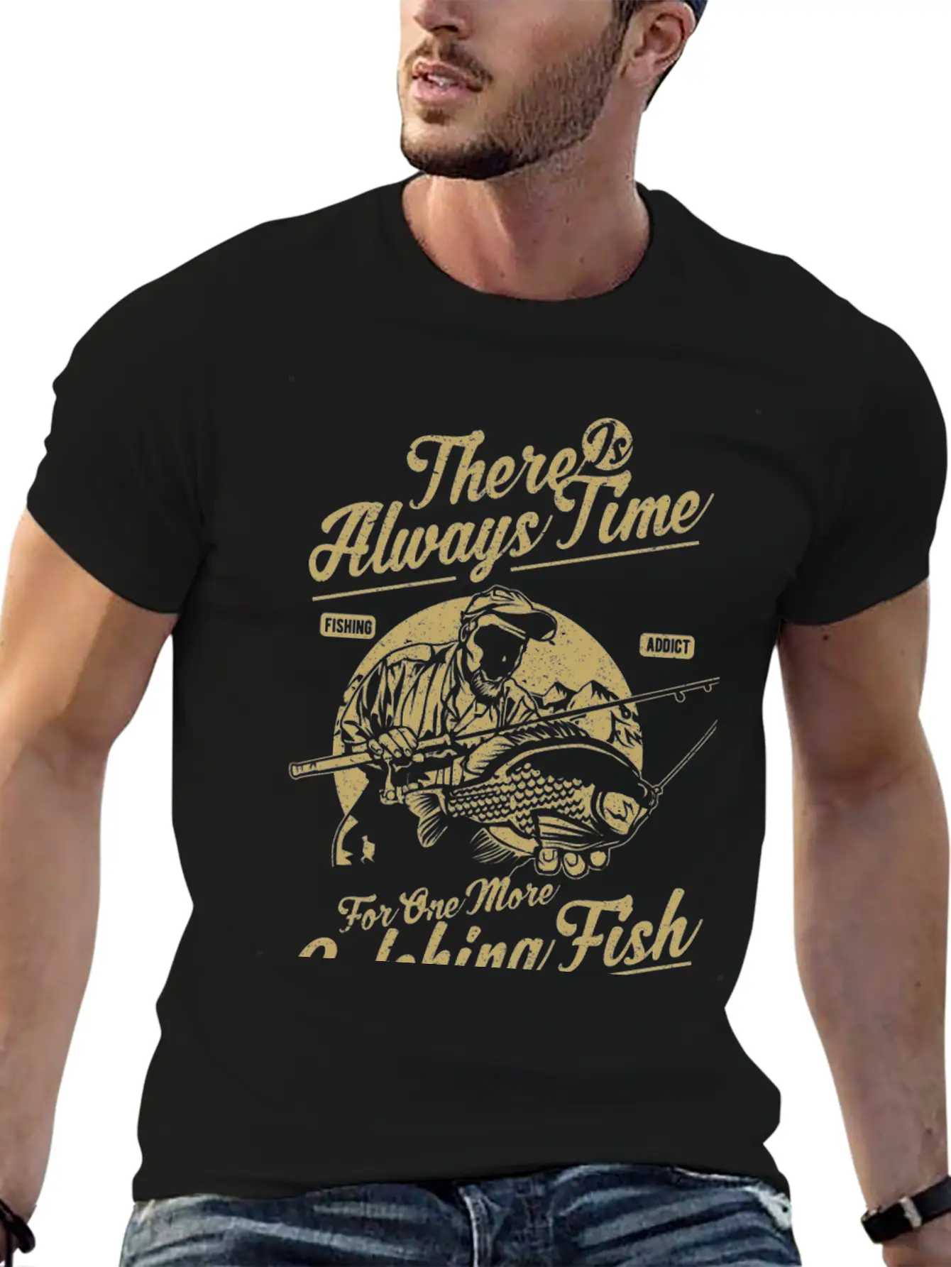 Fishing Catching Fish Stylish Everyday T-Shirt – Unisex Basic Cotton Tee