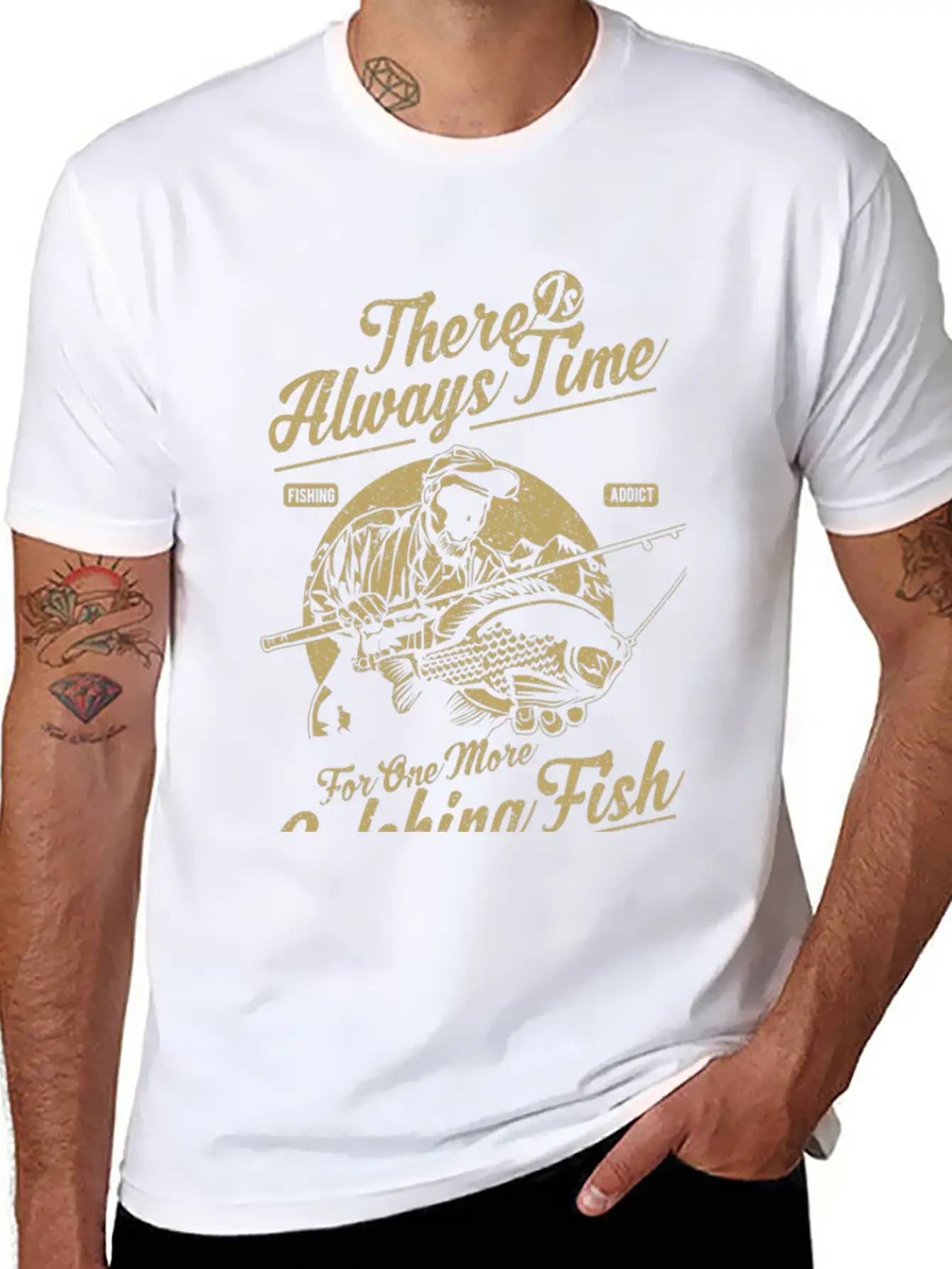 Fishing Catching Fish Stylish Everyday T-Shirt – Unisex Basic Cotton Tee