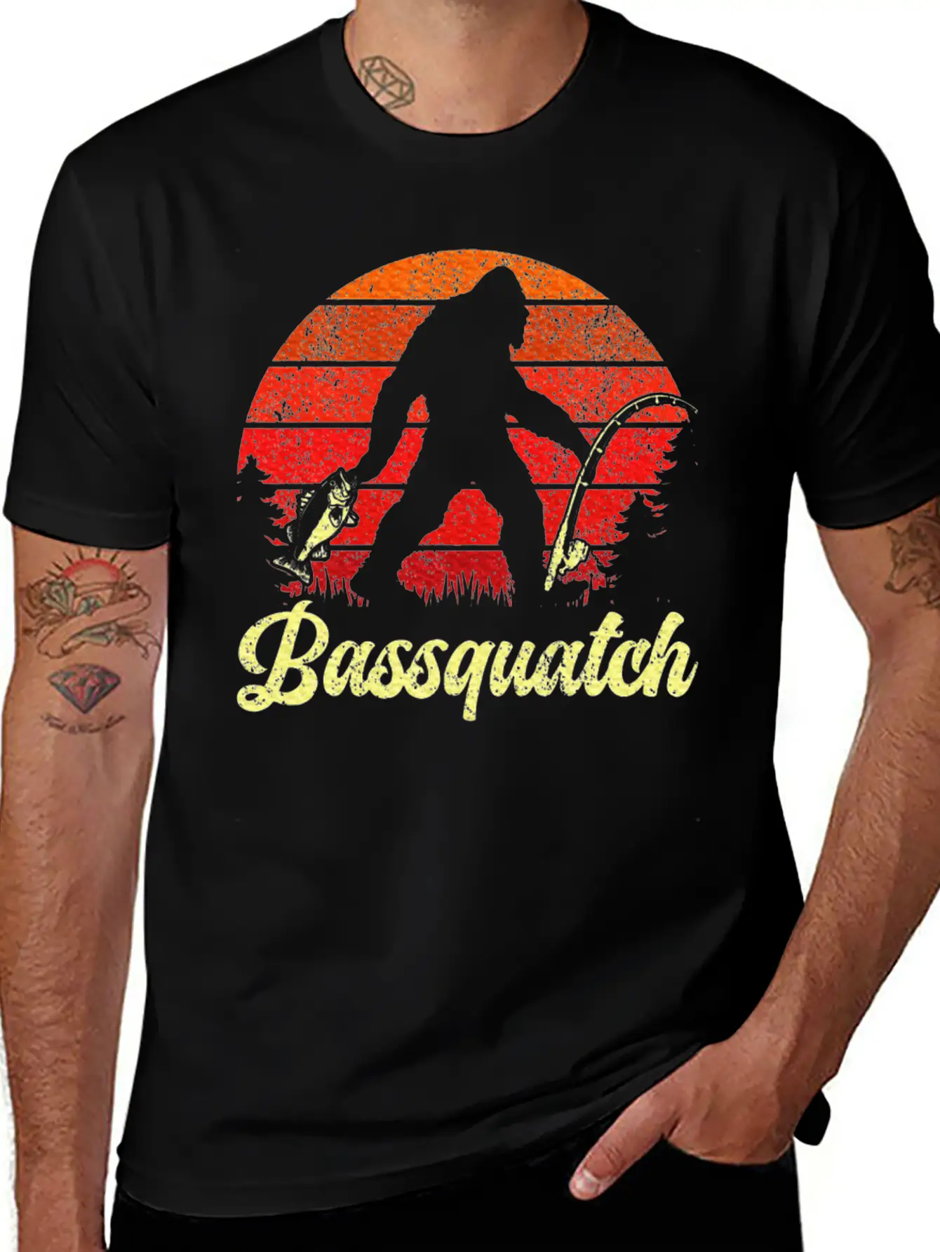 Fishing For Men Bass Fish Fisherman Basic Graphic T-Shirt – Daily Comfort In Soft Cotton