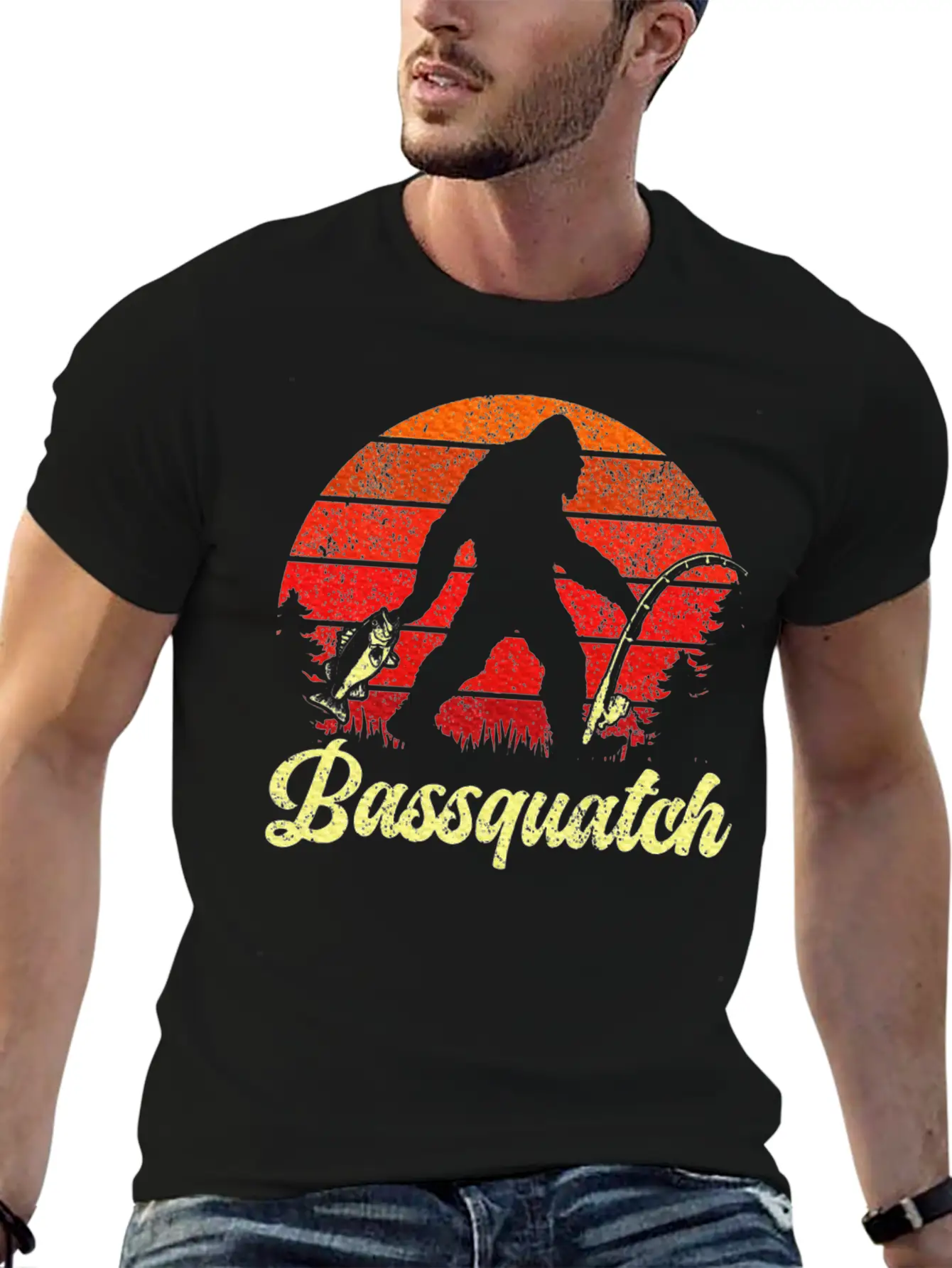 Fishing For Men Bass Fish Fisherman Basic Graphic T-Shirt – Daily Comfort In Soft Cotton