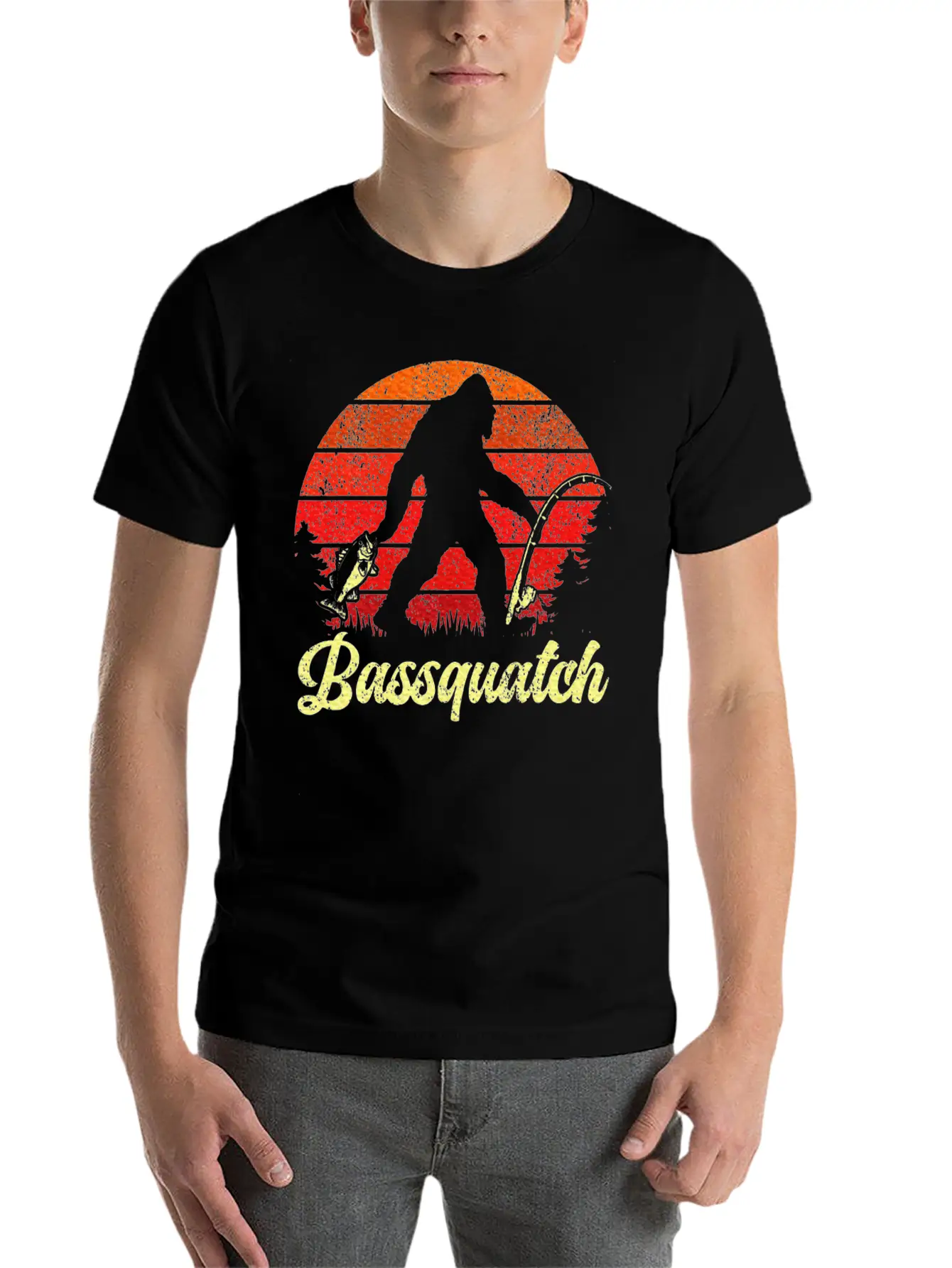 Fishing For Men Bass Fish Fisherman Basic Graphic T-Shirt – Daily Comfort In Soft Cotton