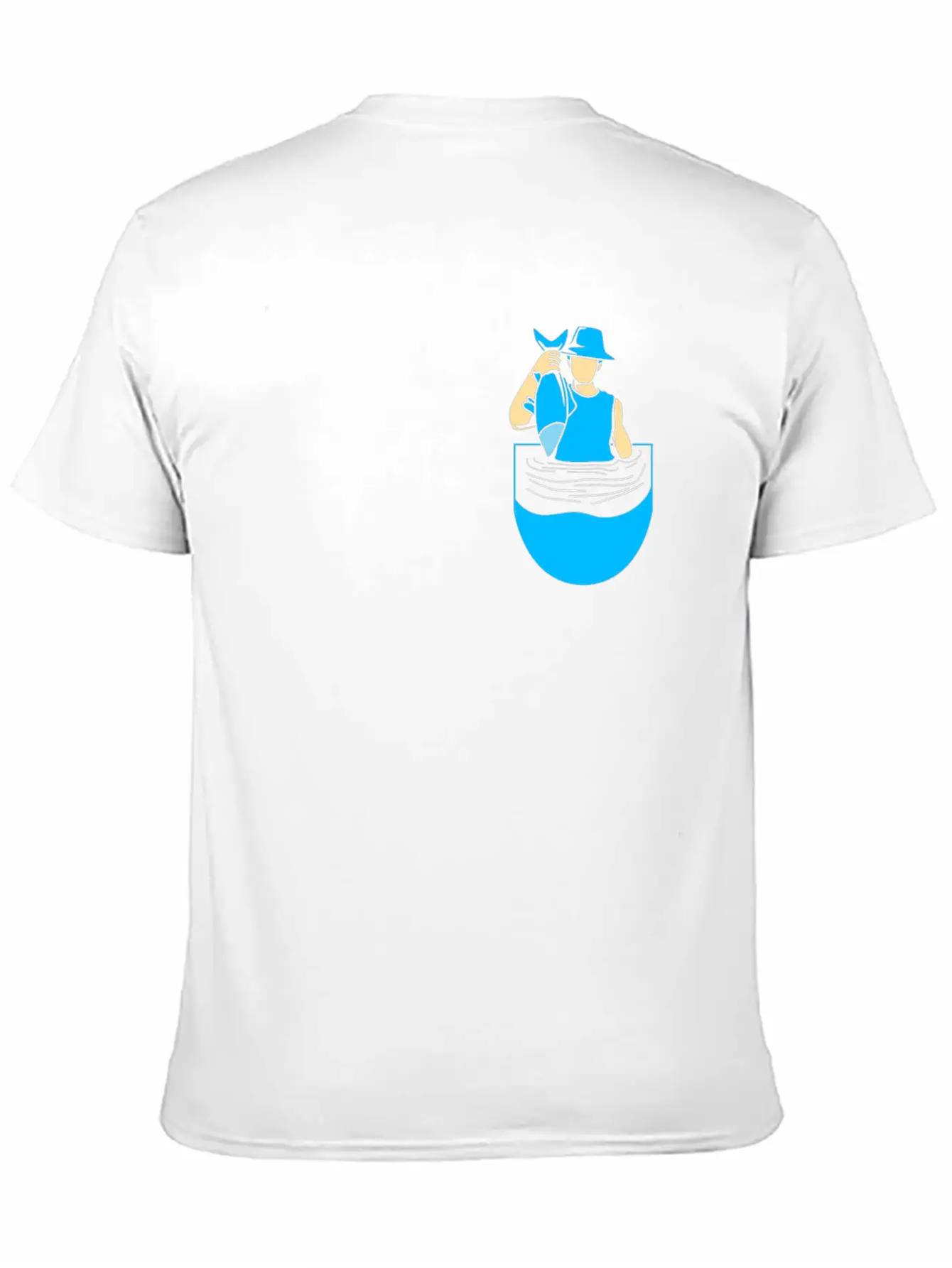 Fishing Funny Pocket Fisherman Fishing Lovers Fish Stylish Everyday T-Shirt – Unisex Basic Cotton Tee