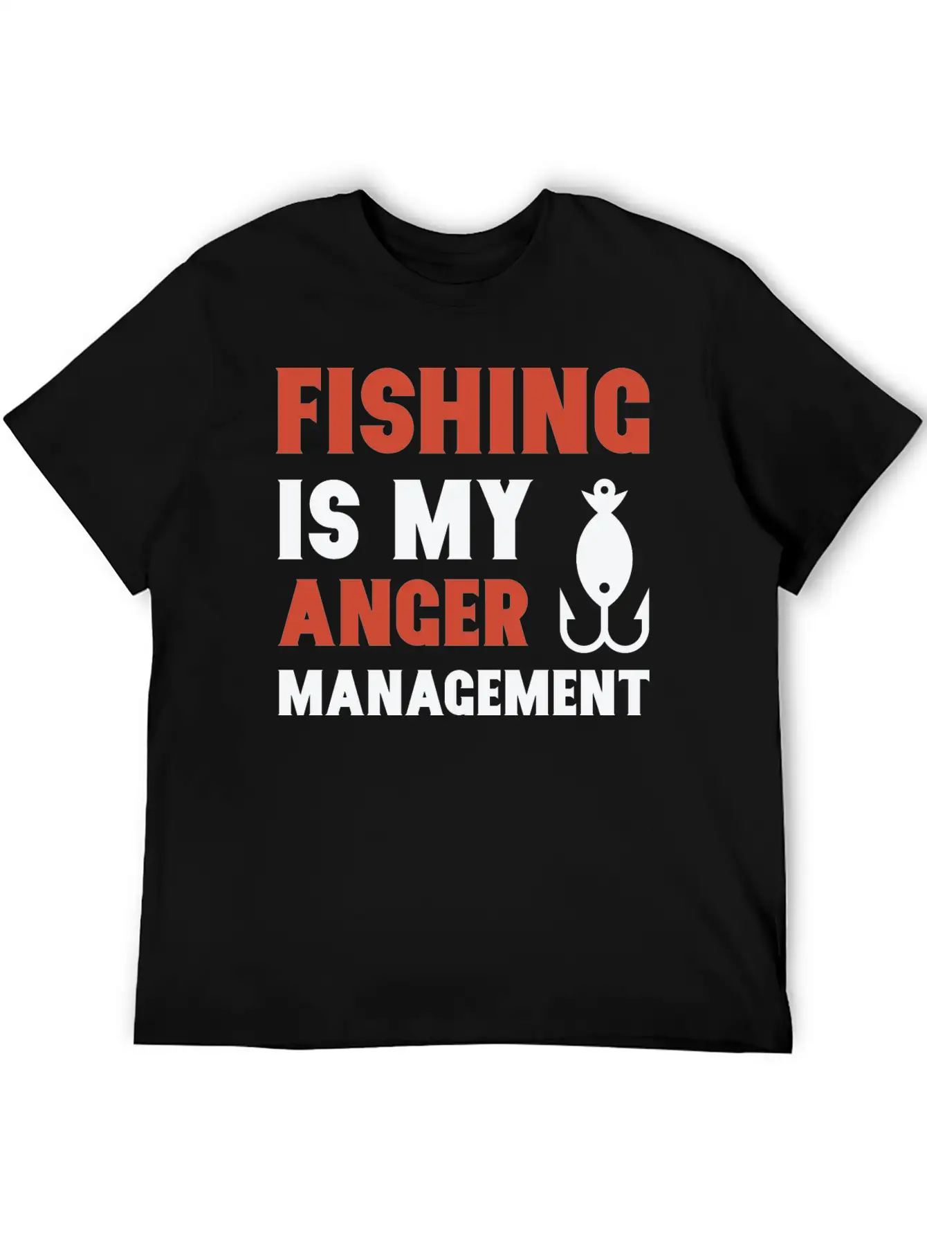 Fishing Is My Anger Management Essential Unisex Summer Tee – Soft Cotton Casual Fit